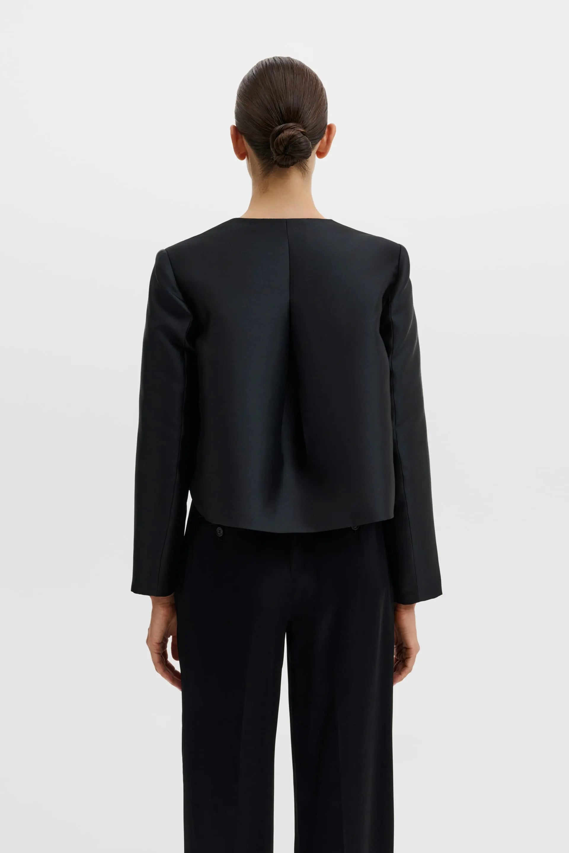 Malina Ruthie Satin Blouse - Black