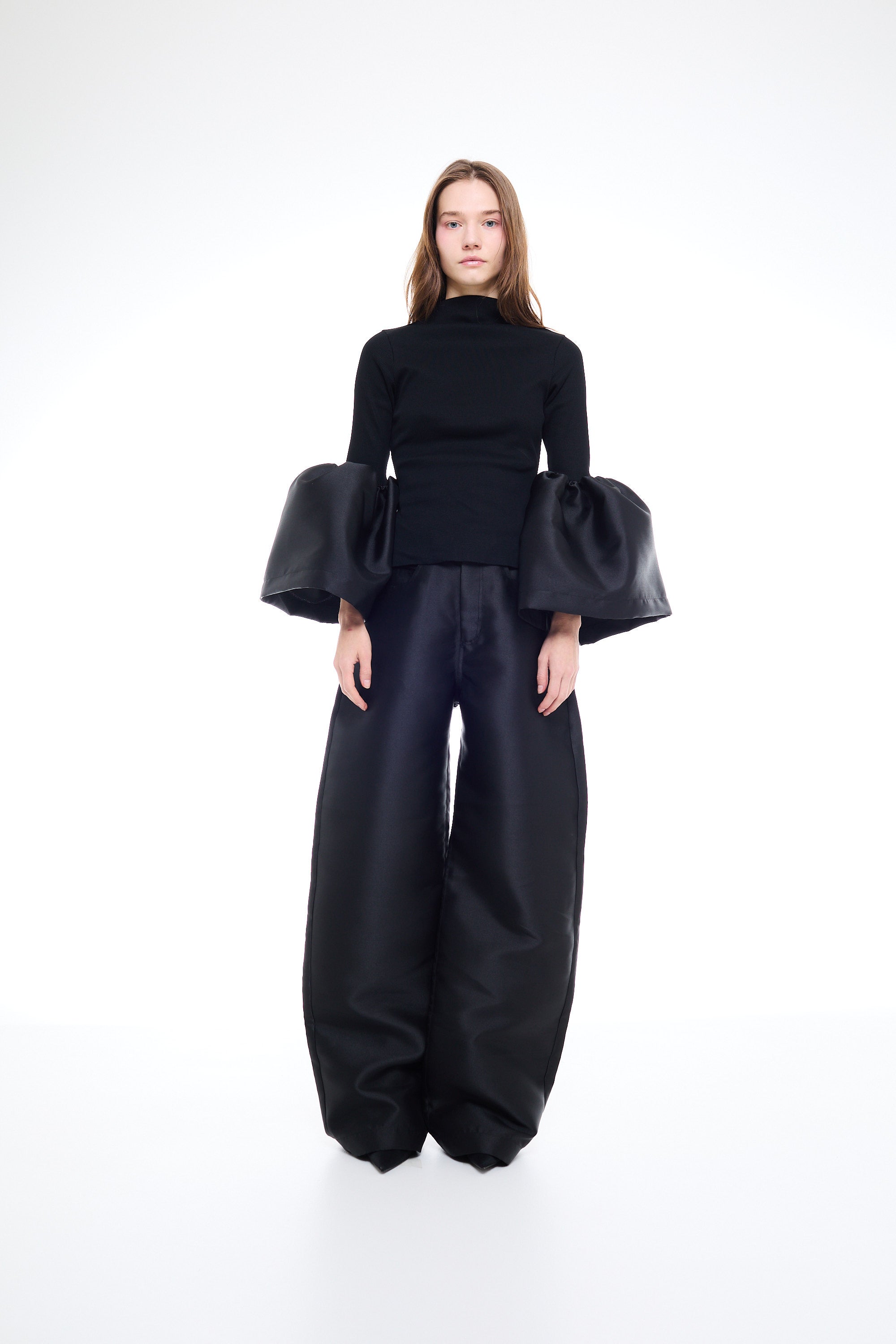 HEAVY SATIN BOYFRIENDS TROUSERS