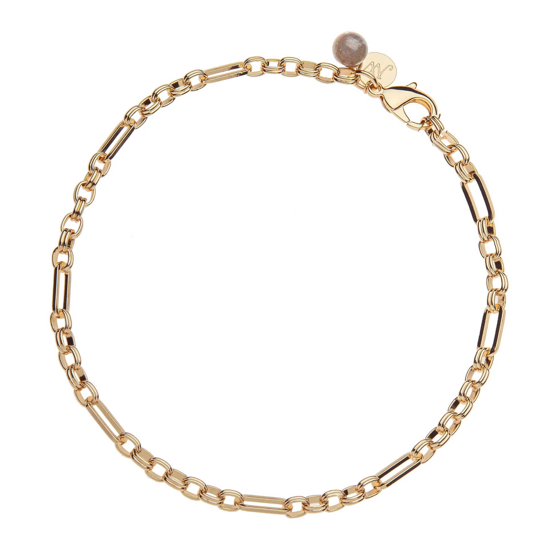 Jane Win Across All Time Chain Necklace with Labradorite Bead