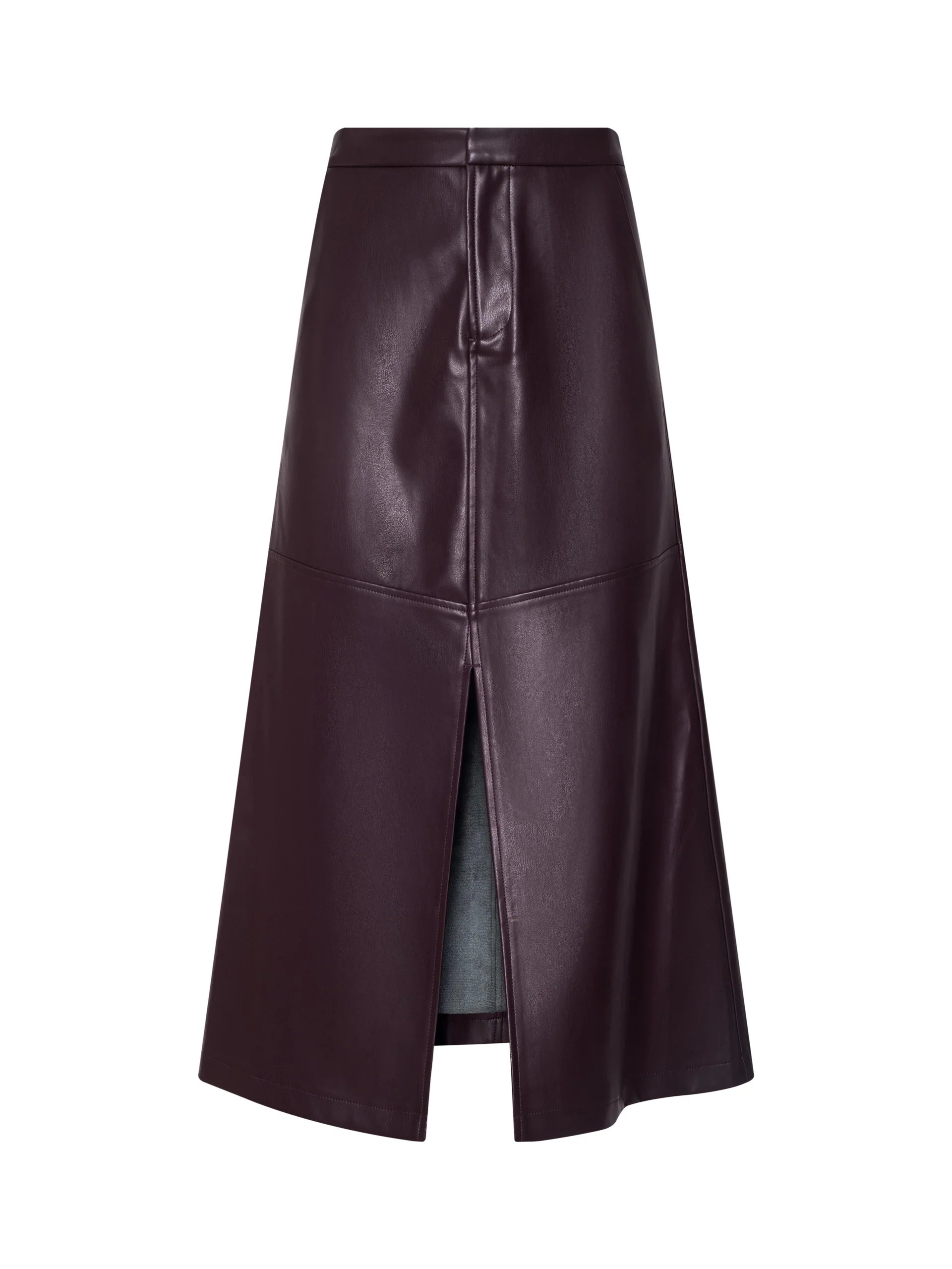 L'Agence Robyn Vegan Leather Midi Skirt