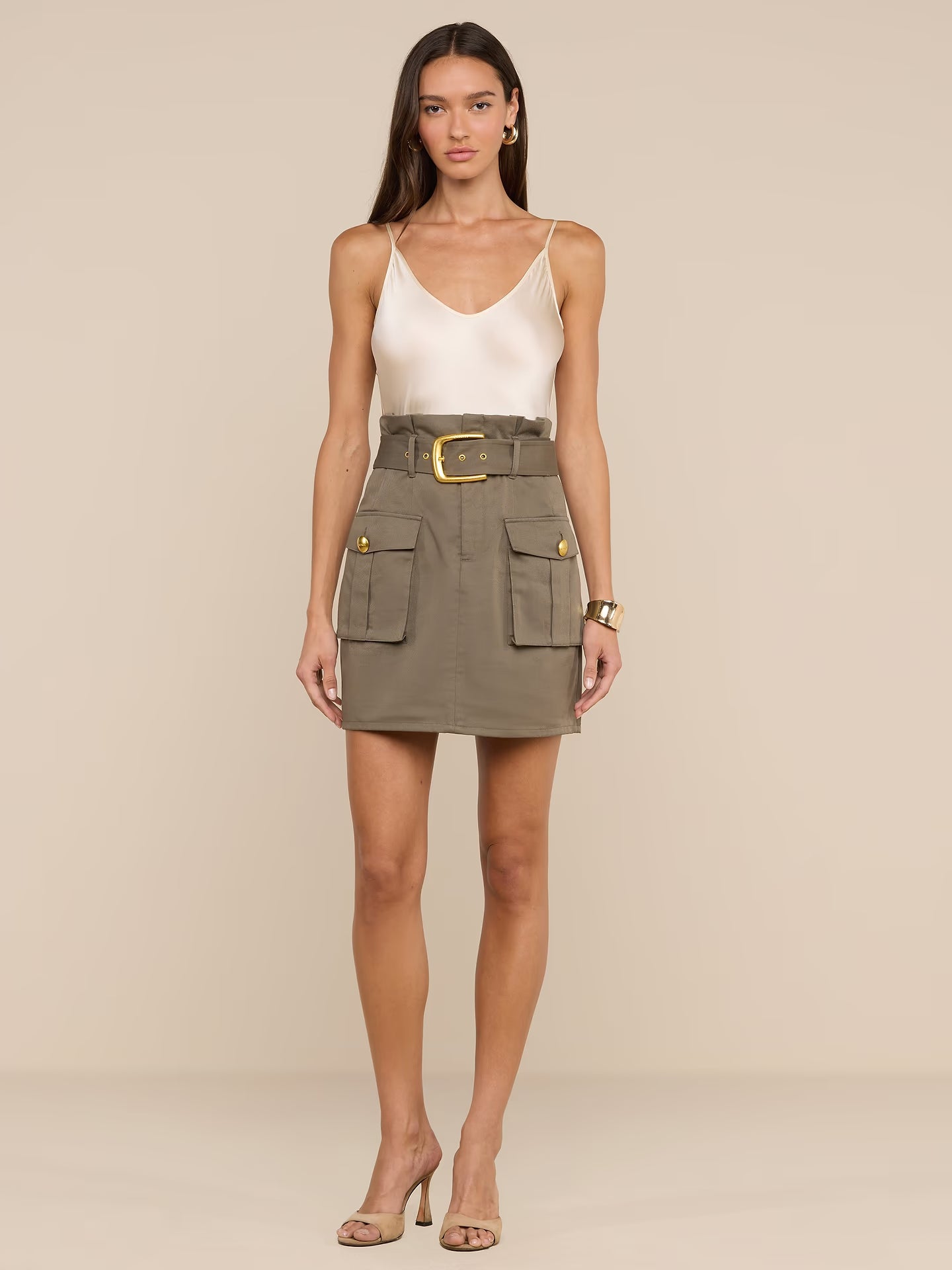 L'Agence Maelis Paperbag Mini Skirt