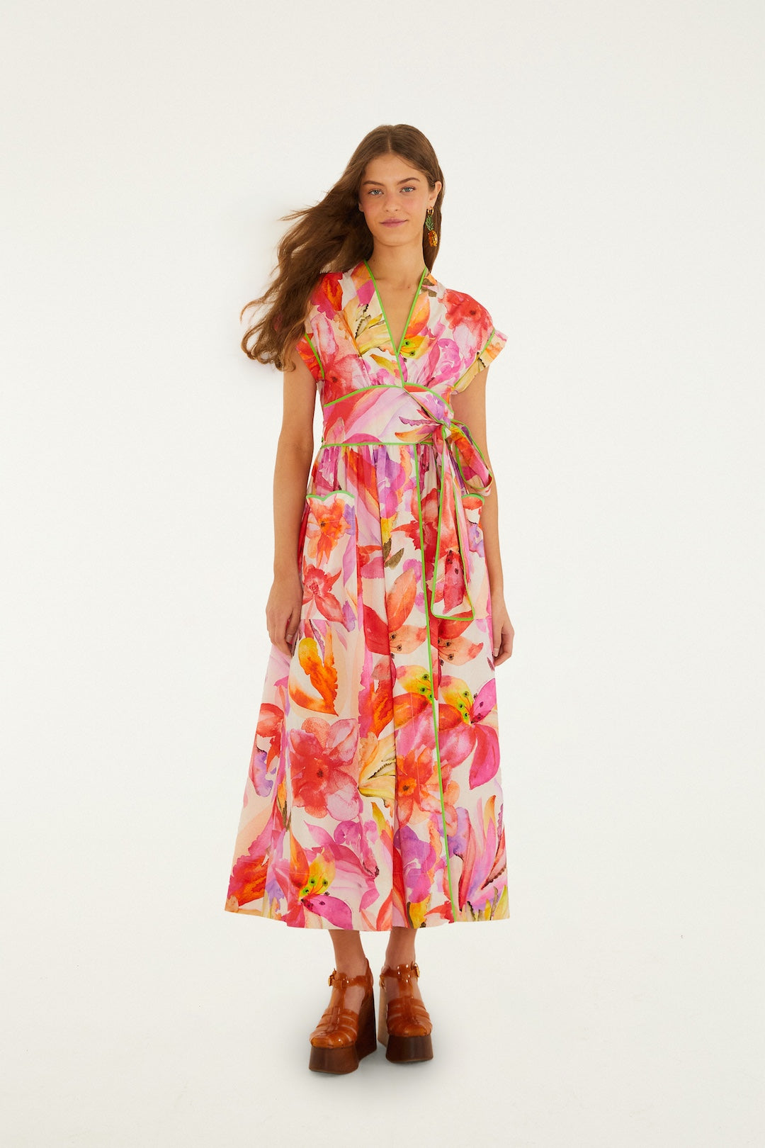 ARTSY FLORA OFF-WHITE MAXI DRESS