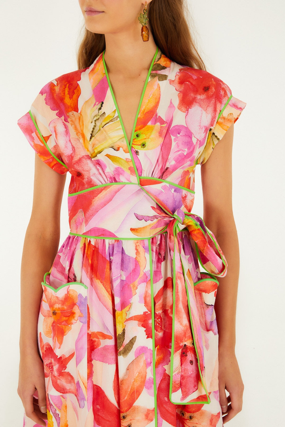 ARTSY FLORA OFF-WHITE MAXI DRESS