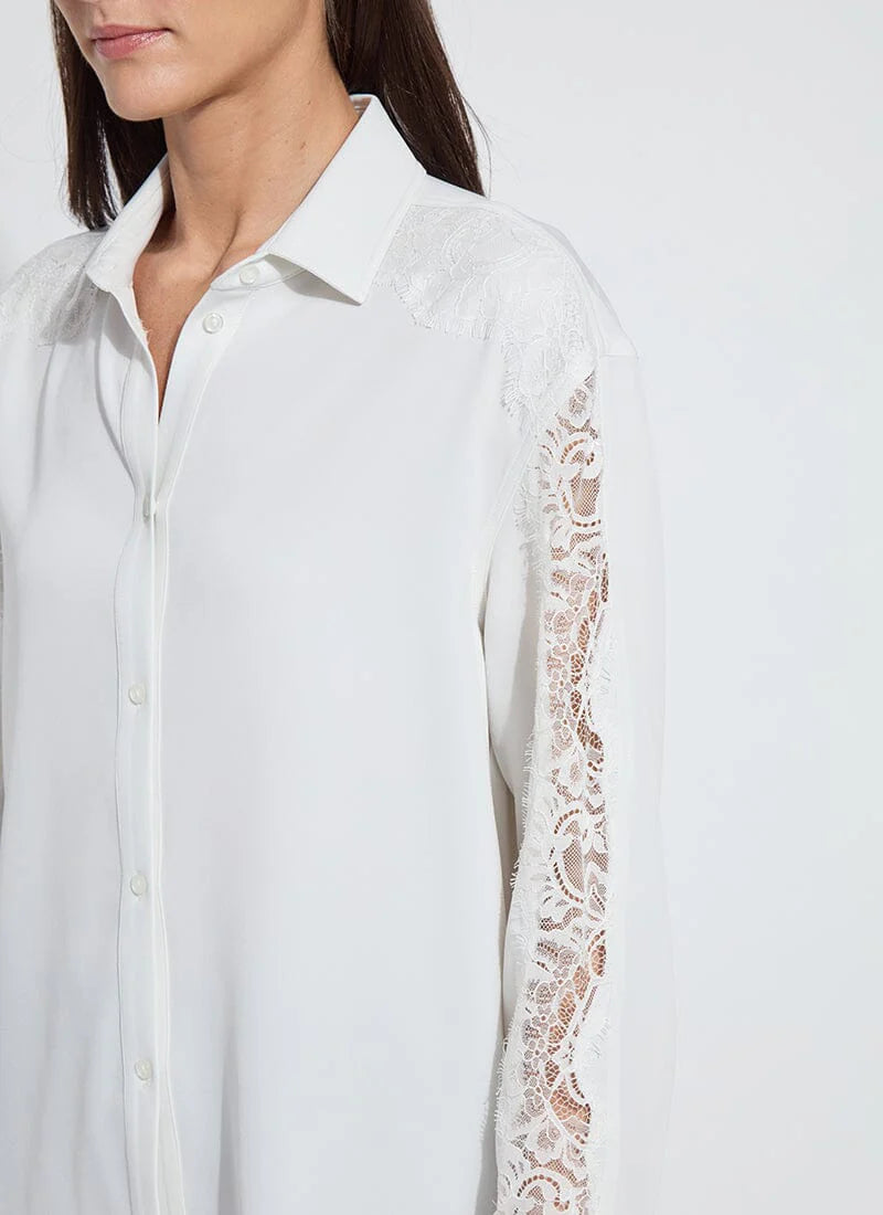 Lysse Natasha Lace Trim Shirt