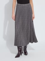 Lysse Pierra Ponte Pleated Midi Skirt