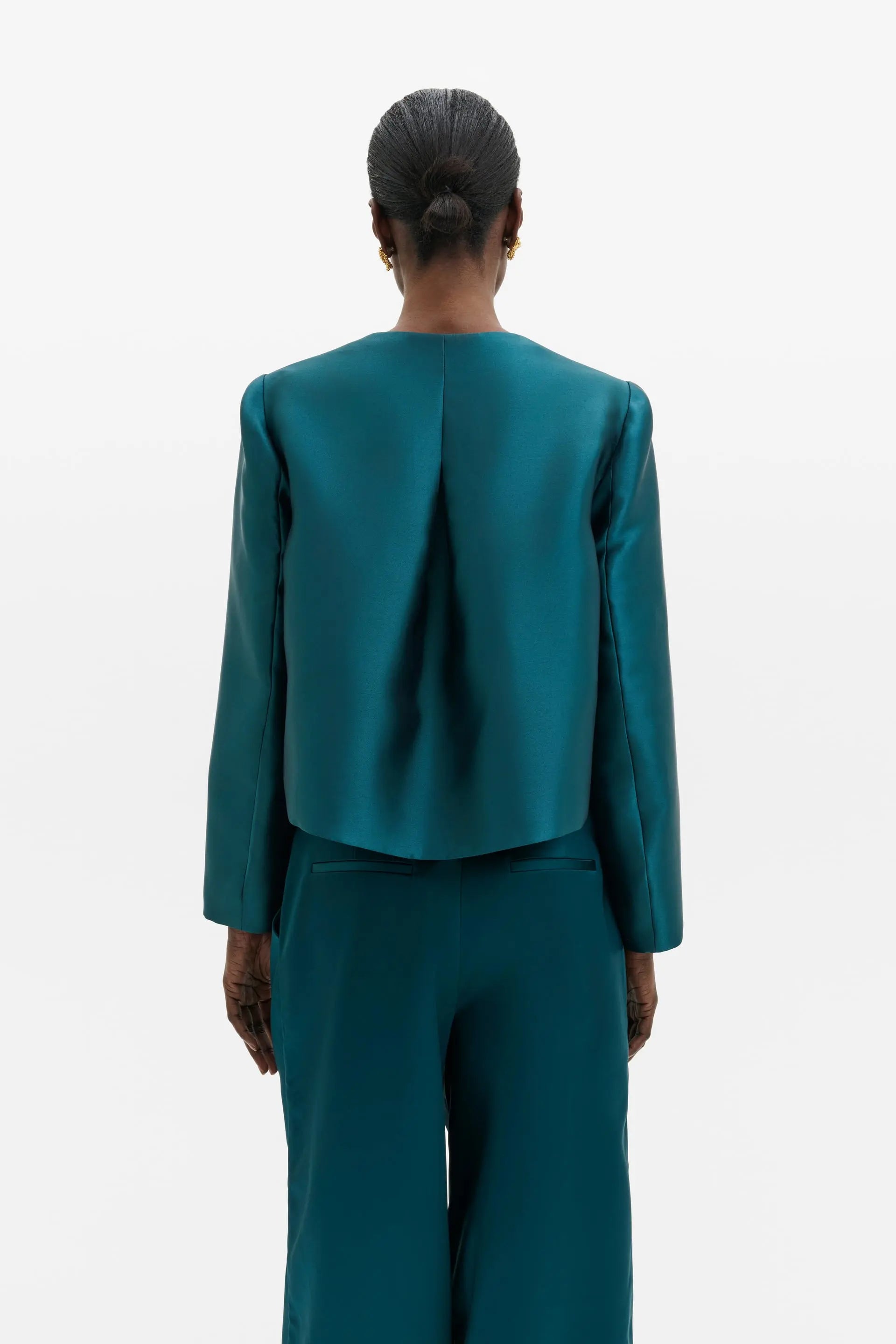 Malina Ruthie Satin Blouse - Teal