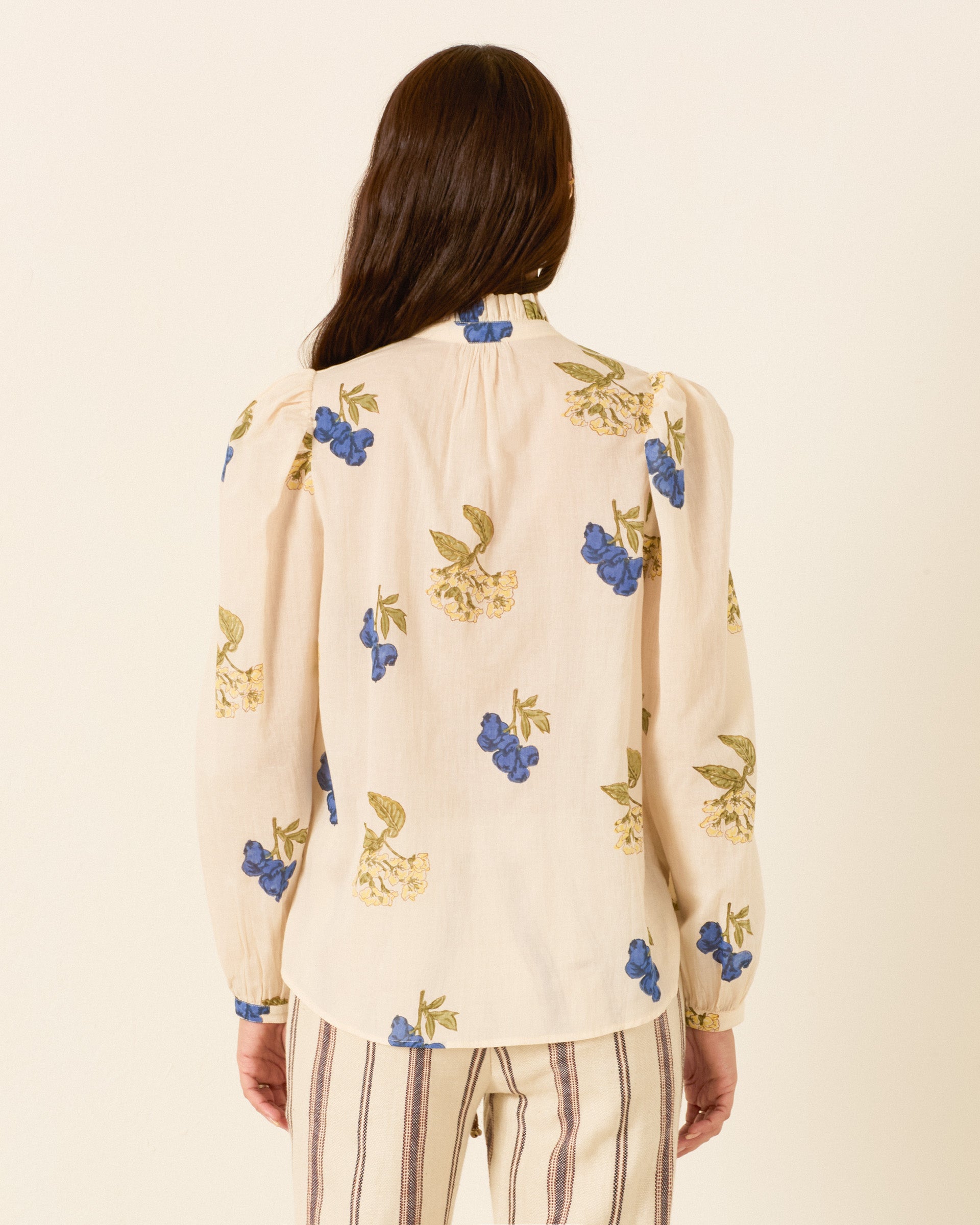 Annabel Blueberry Flora Shirt