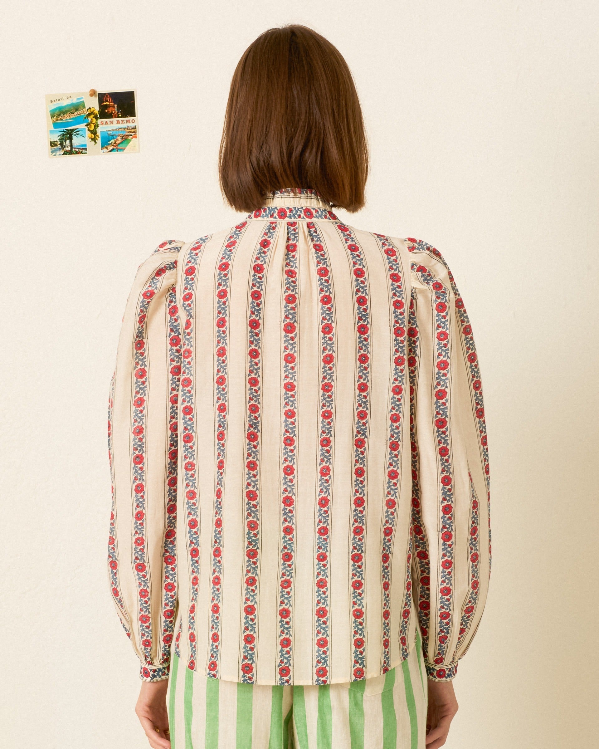 Annabel Roseband Stripe Shirt