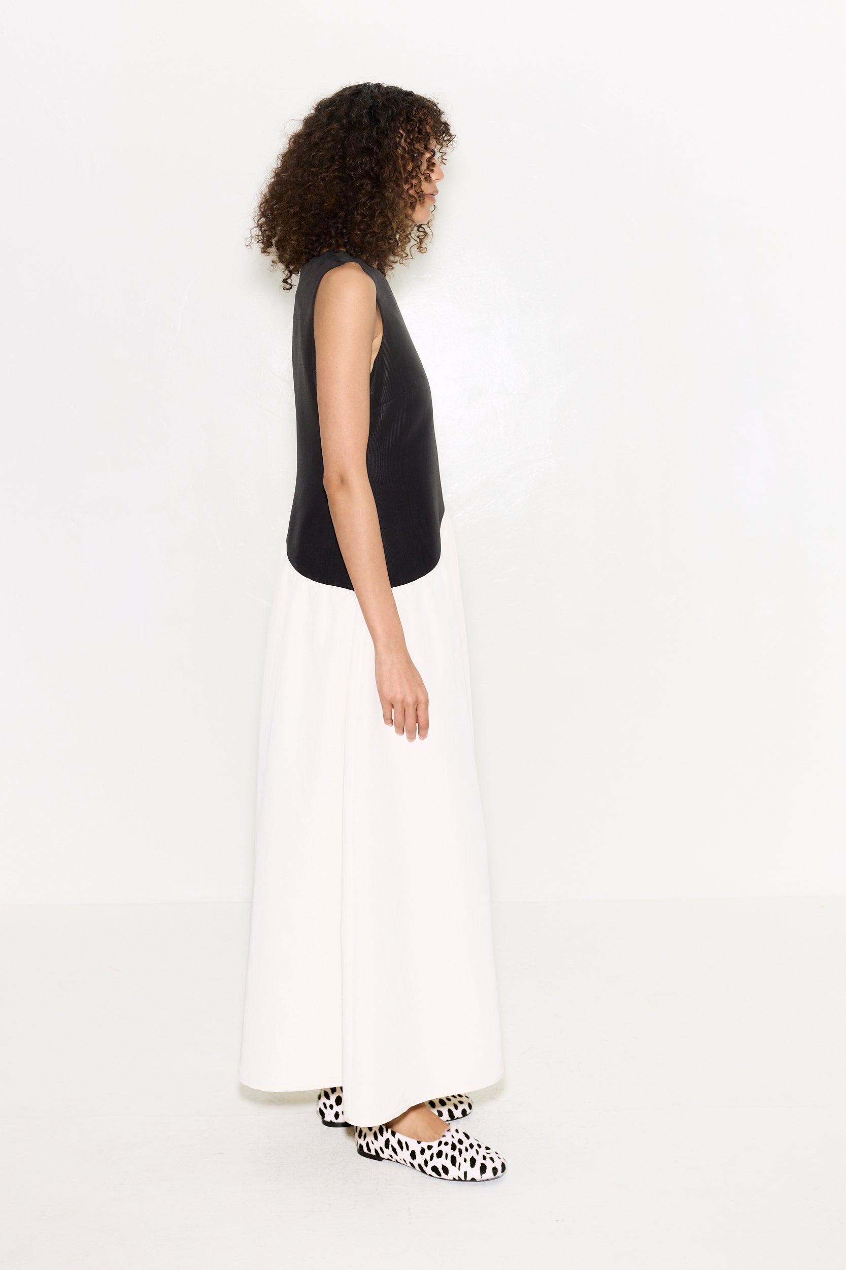 LAUREL MOIRE MIDI DRESS