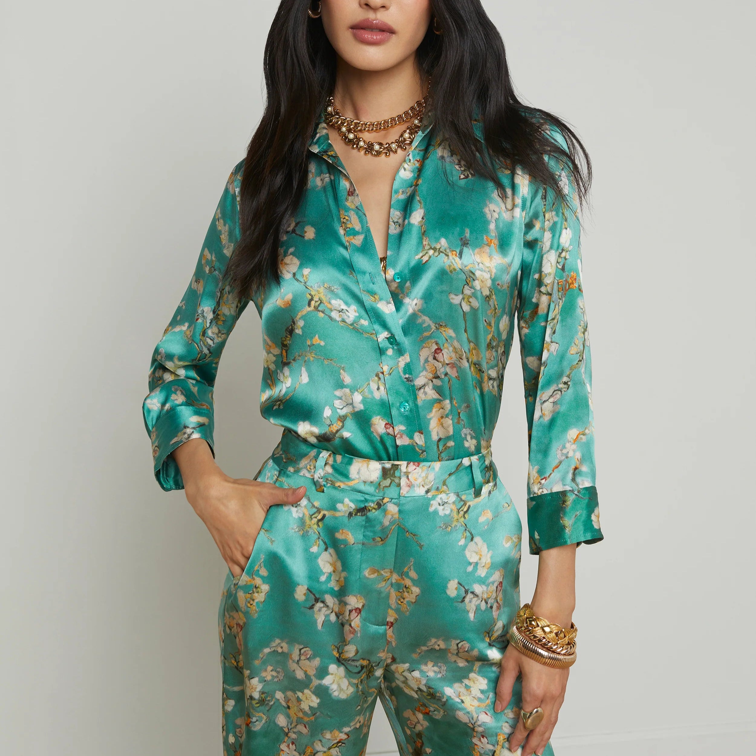 L'Agence Dani 3/4 Sleeve Blouse