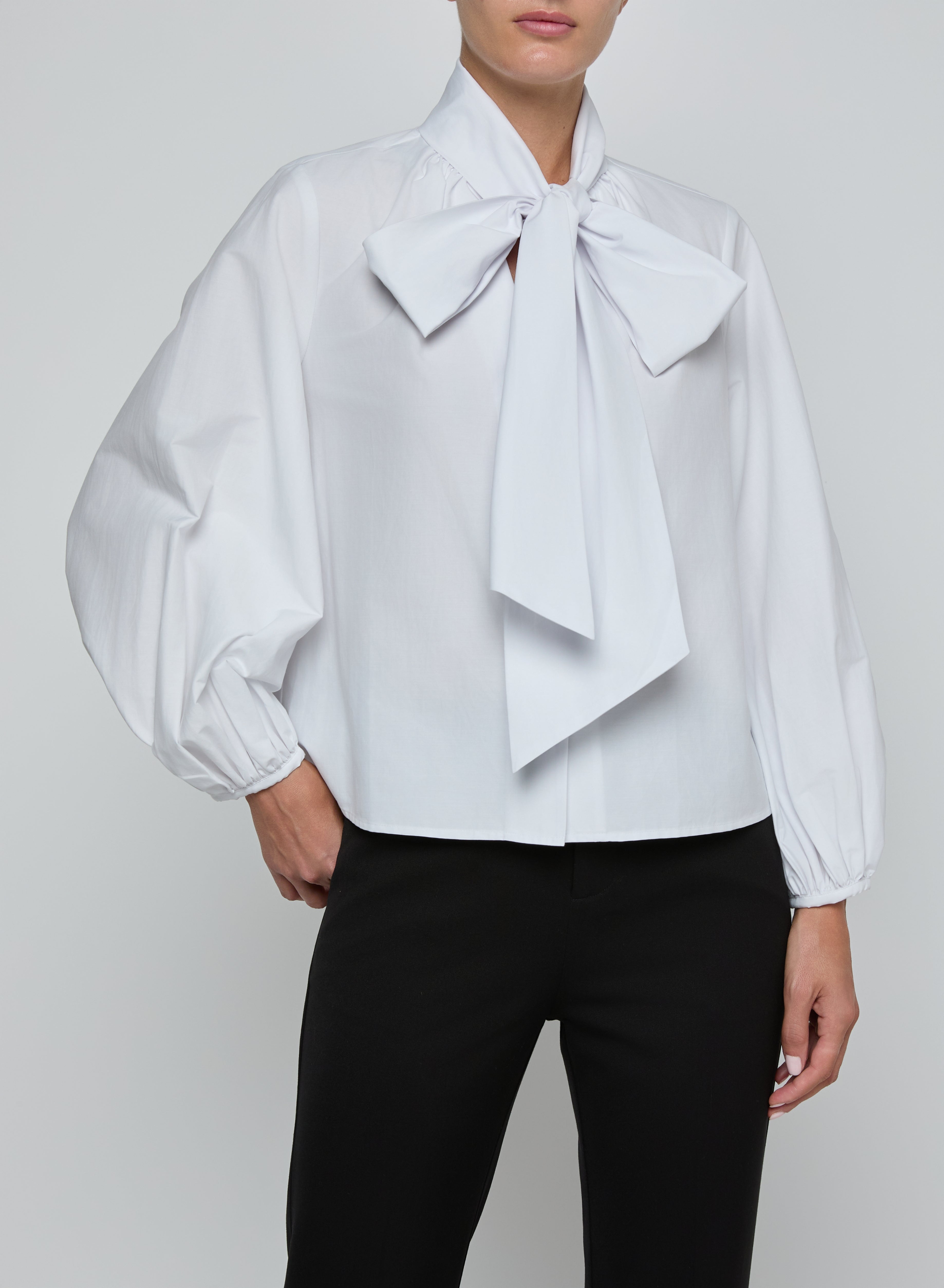 DEON TIE NECK BLOUSE