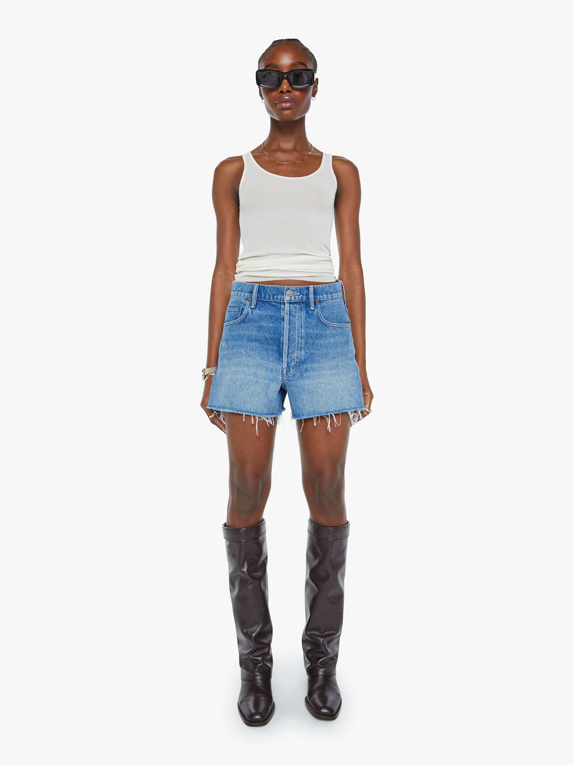 Mother Denim The Main Course Short Fray
