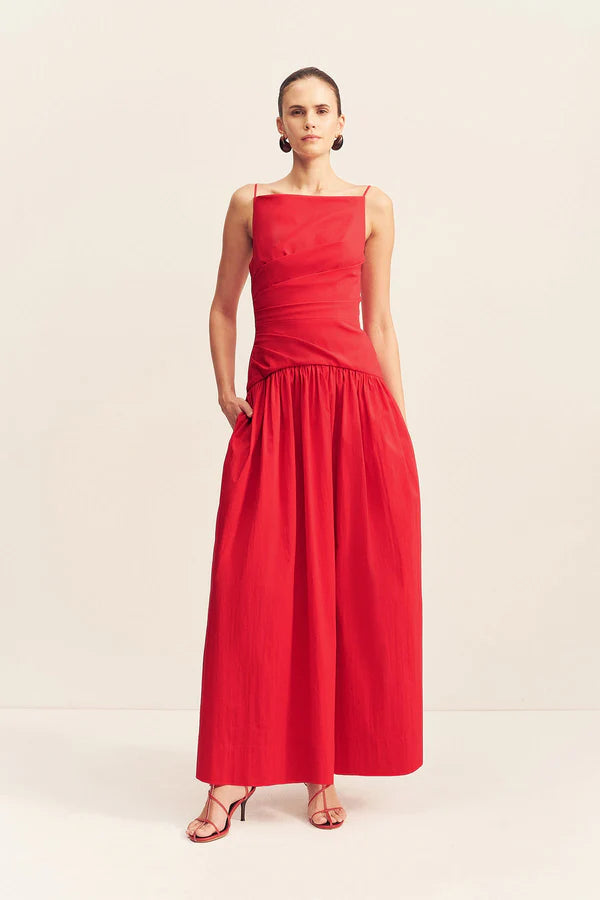 Shona Joy Campbell Square Neck Maxi Dress