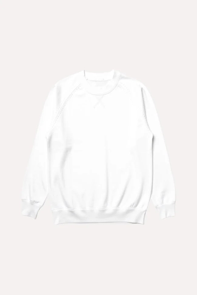 Minnie Rose Raglan Sleeve Sweatshirt - White