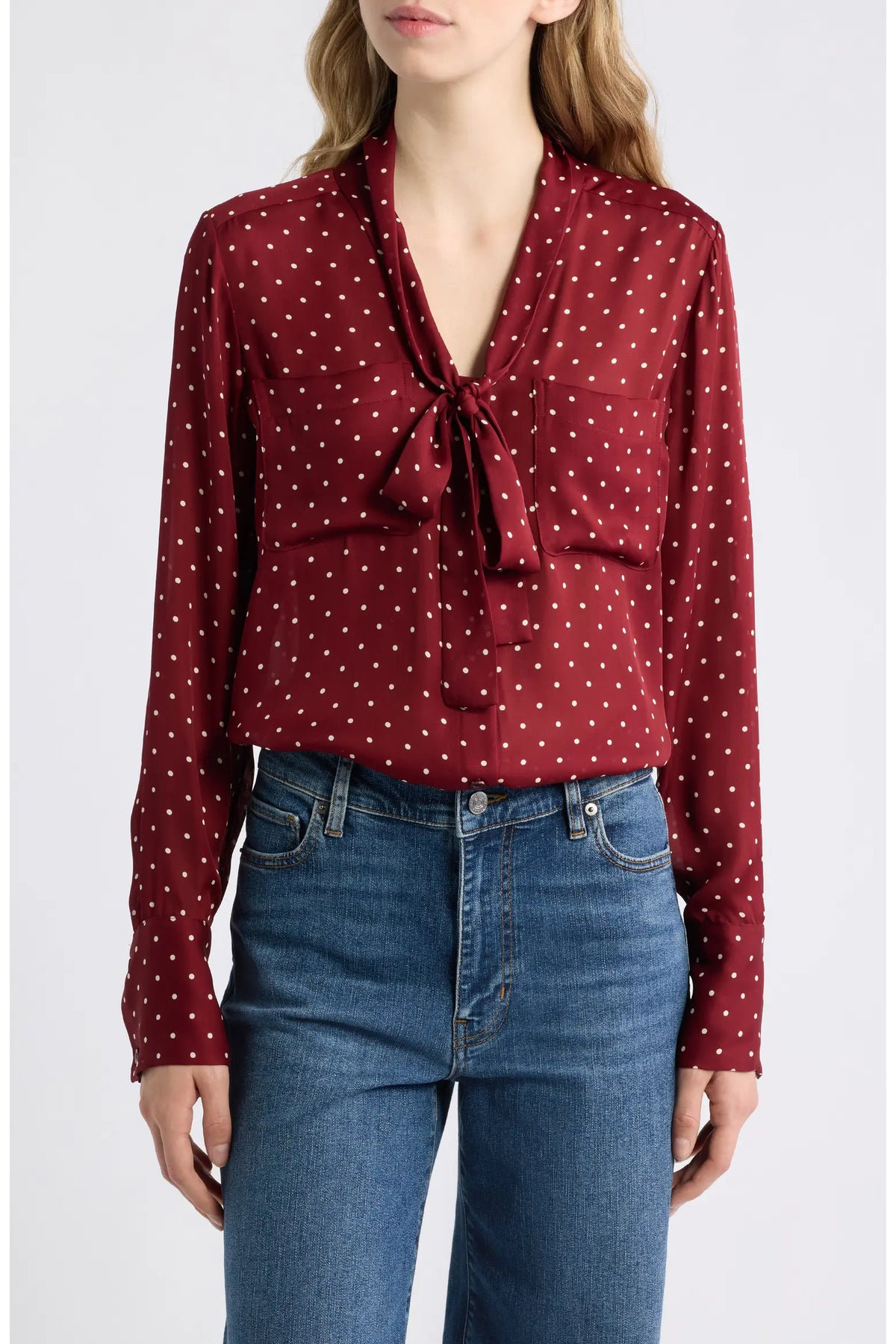 FRAME The Modern Tie Blouse