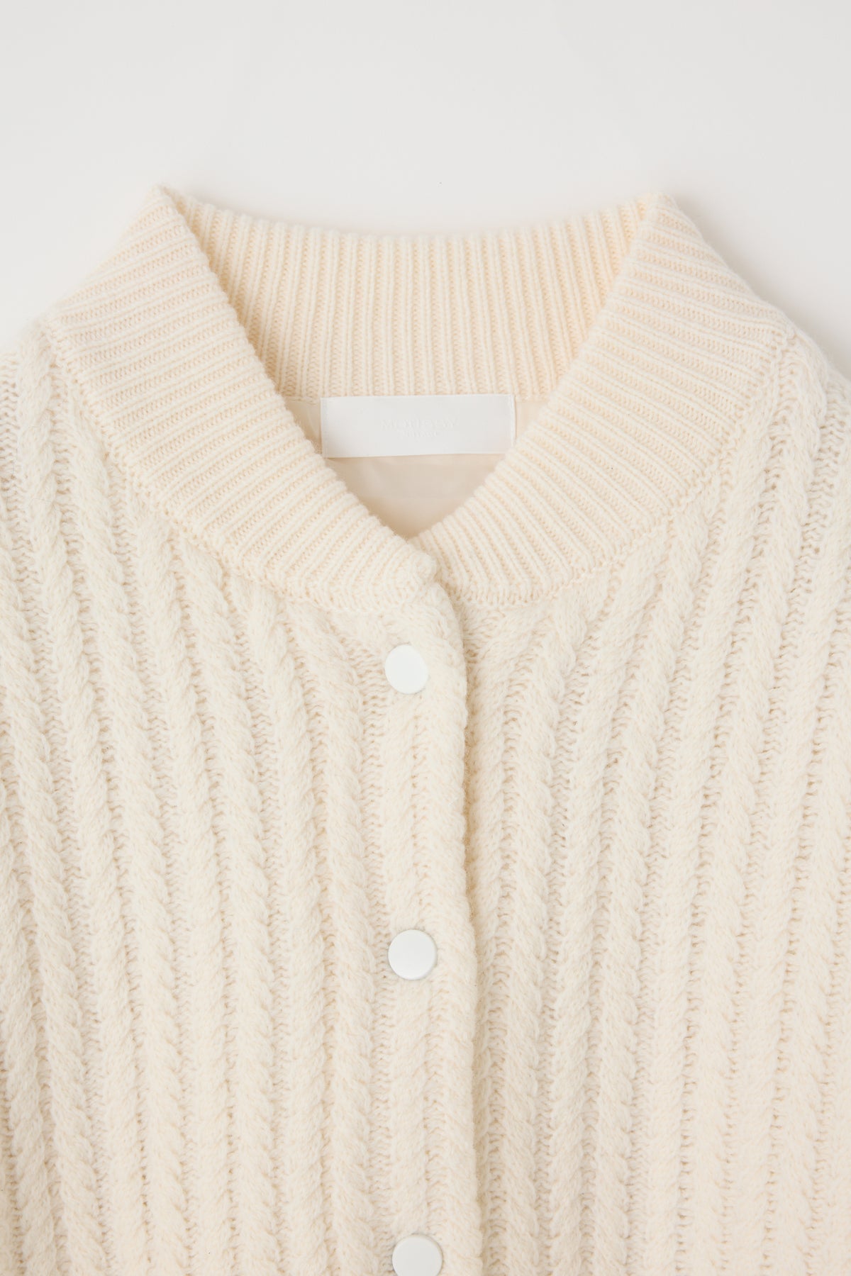Moussy Vintage Cable Knit Cardigan Sweater - Ivory