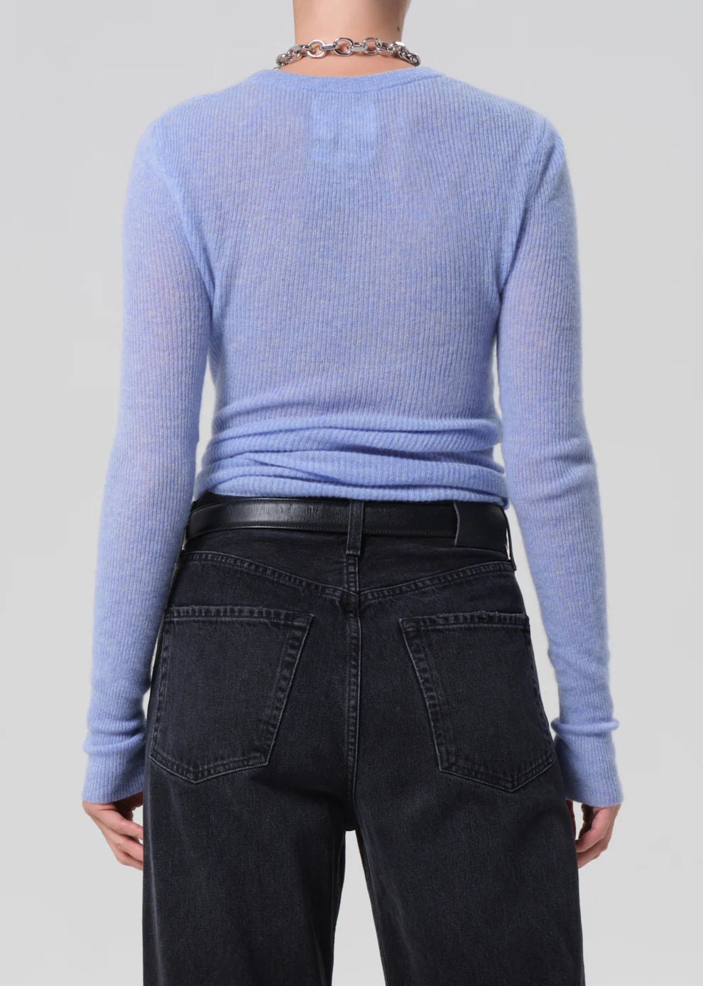 Citizen of Humanity Alessia Crewneck Sweater - Heathered Robin
