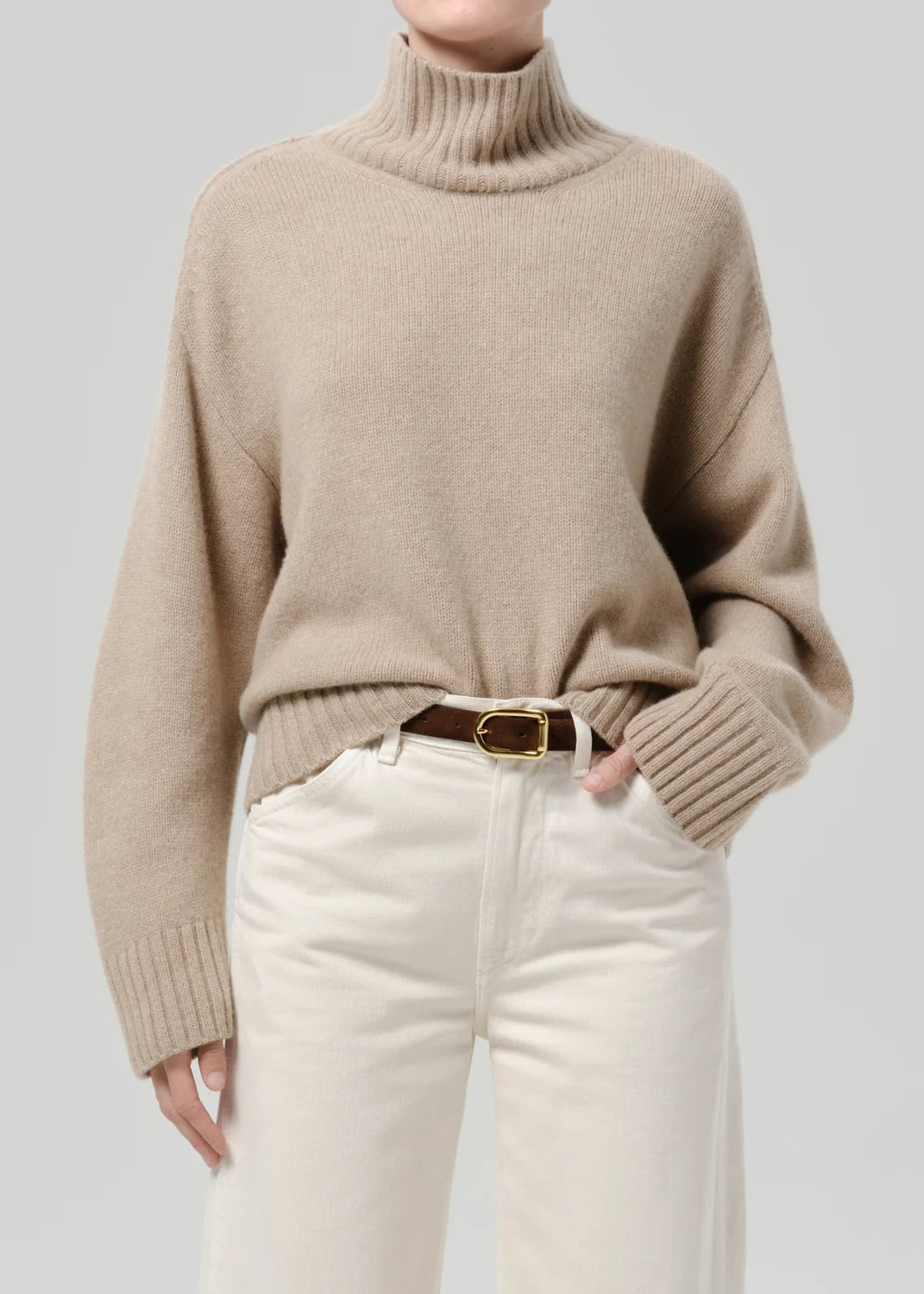 Citizens of Humanity Scout Turtleneck Sweater - Fawn