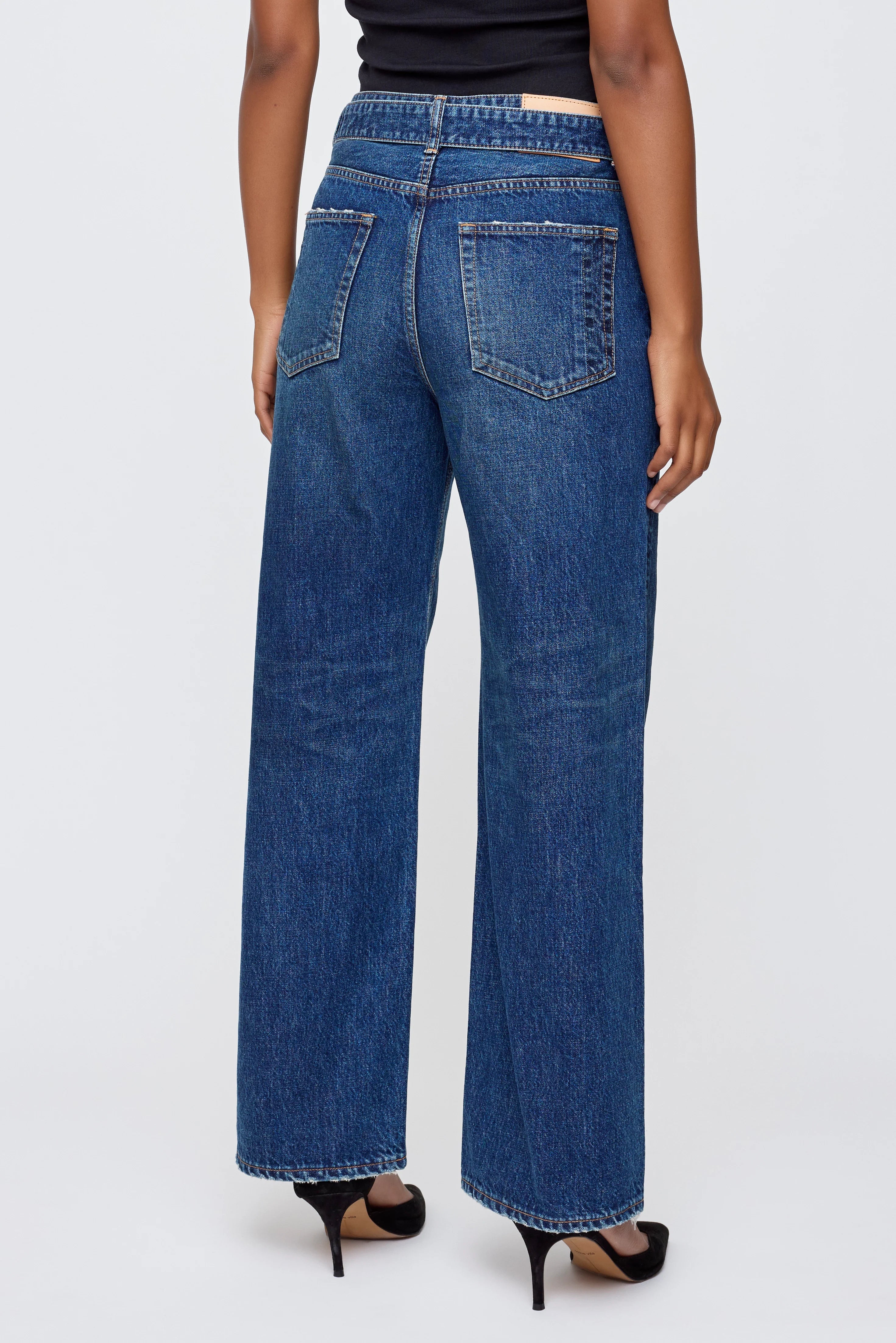 Moussy Vintage Tioga Belt Design Straight Jean
