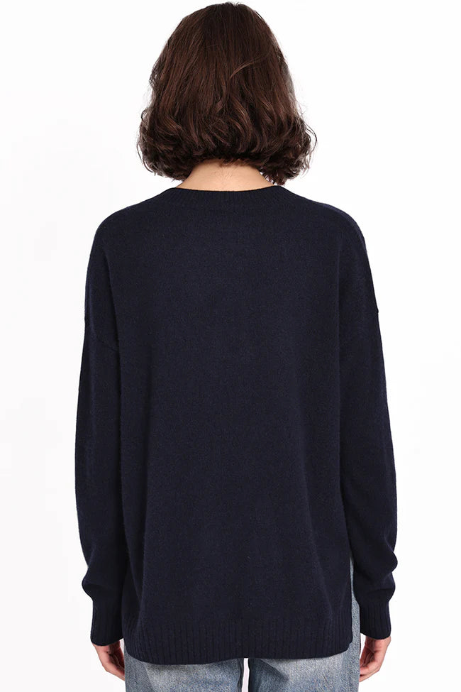 Minnie Rose Long & Lean V Neck Sweater