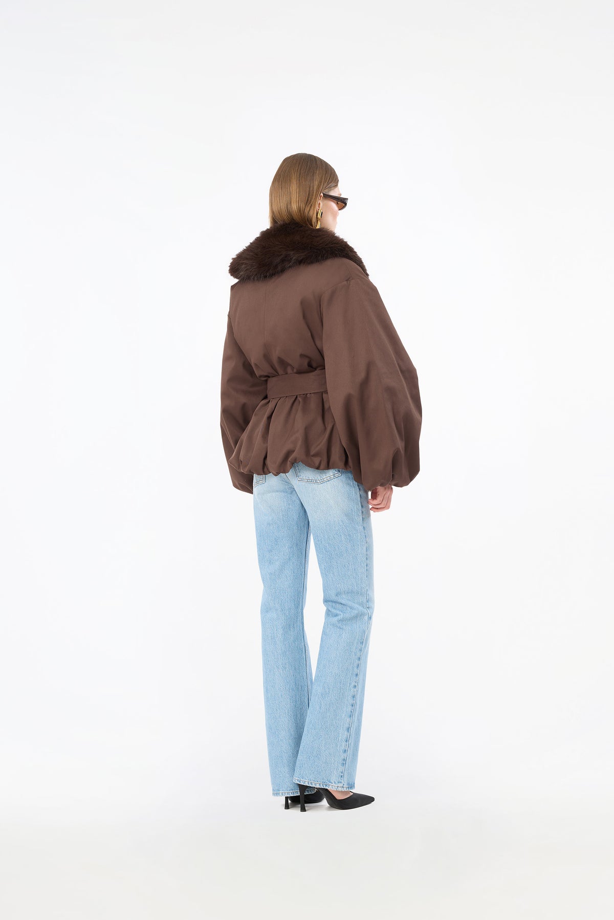 FAUX FUR COLLAR JACKET