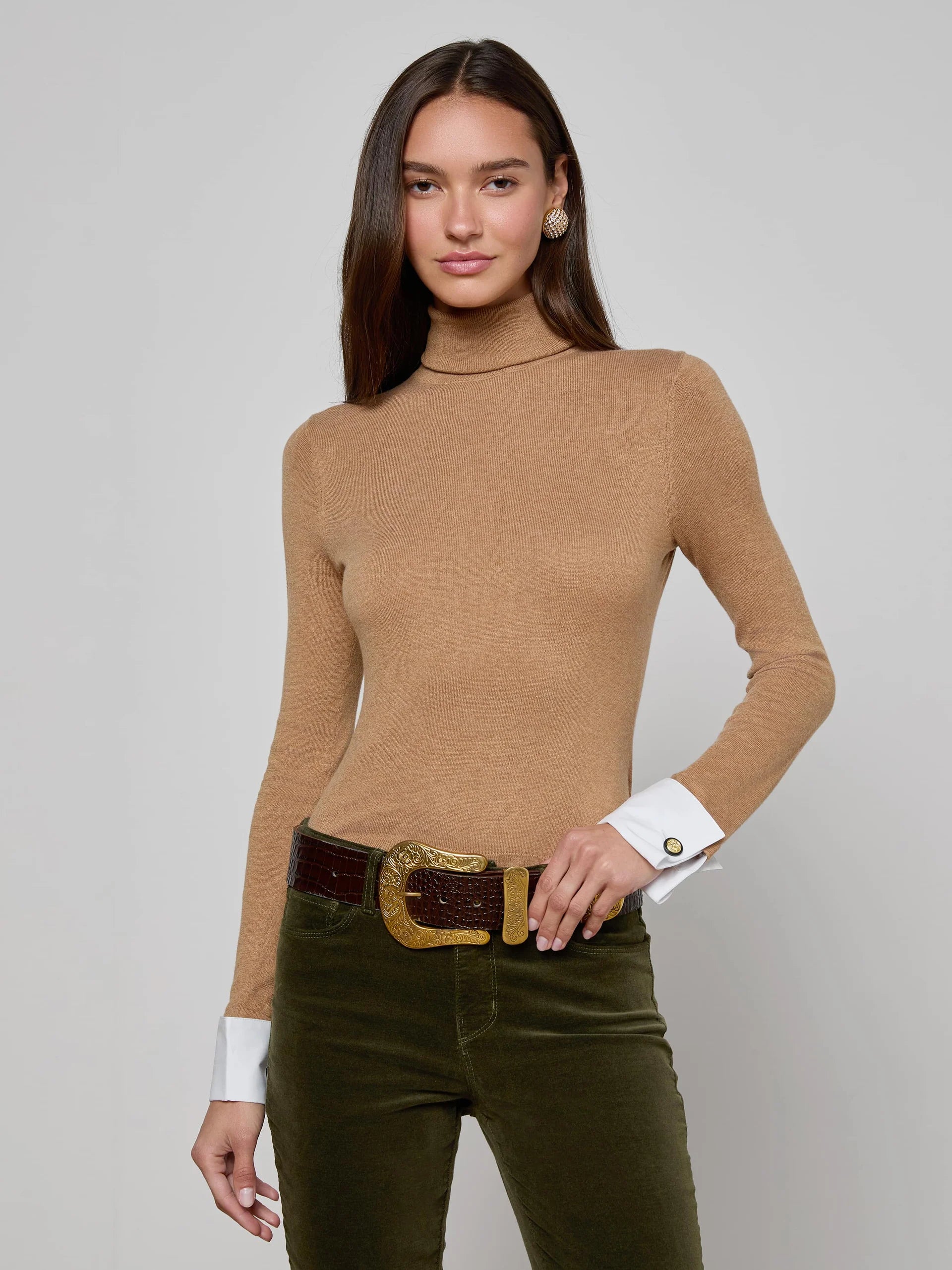L'Agenve Flora Poplin Cuff Sweater