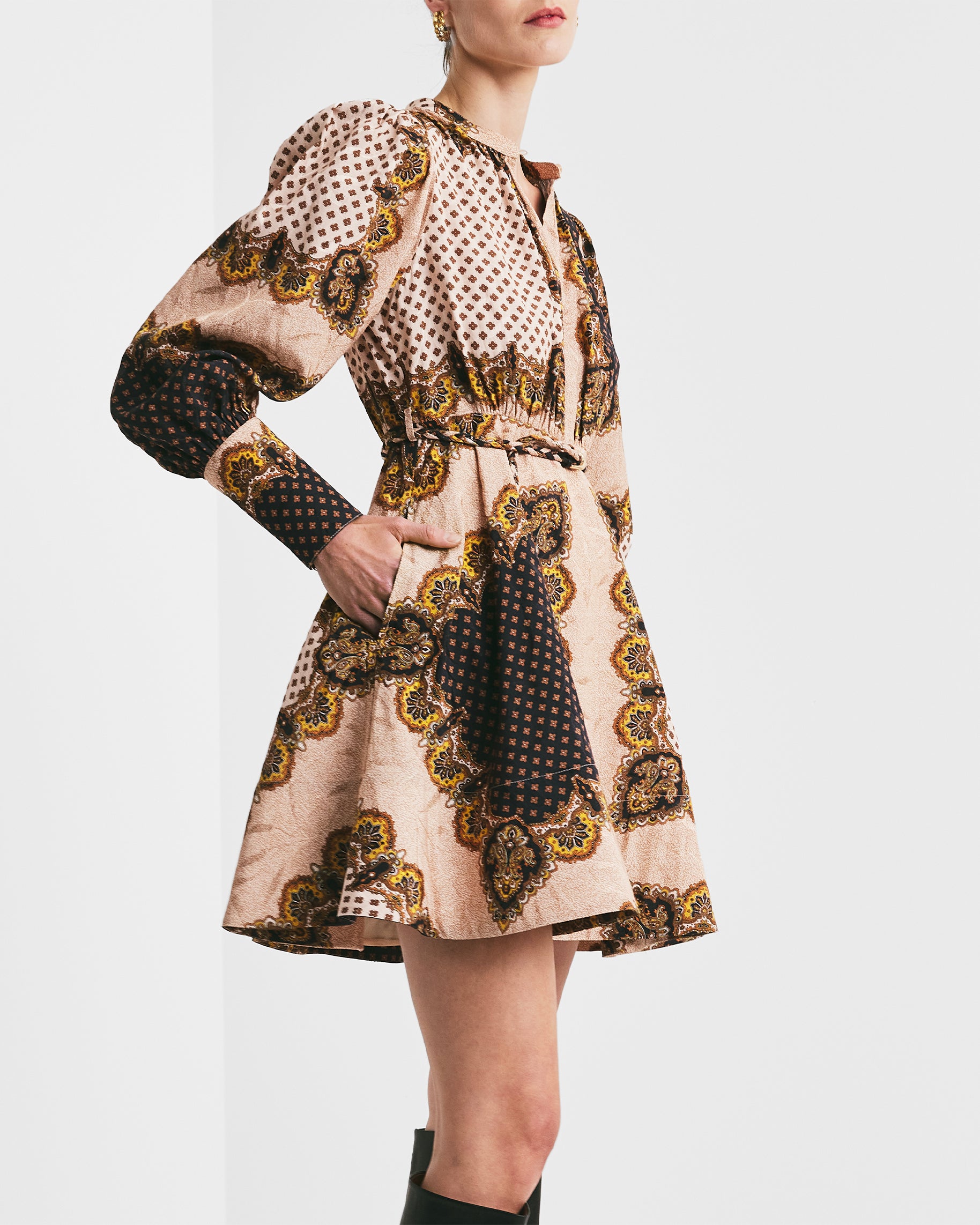 *Jacquard Mini Dress