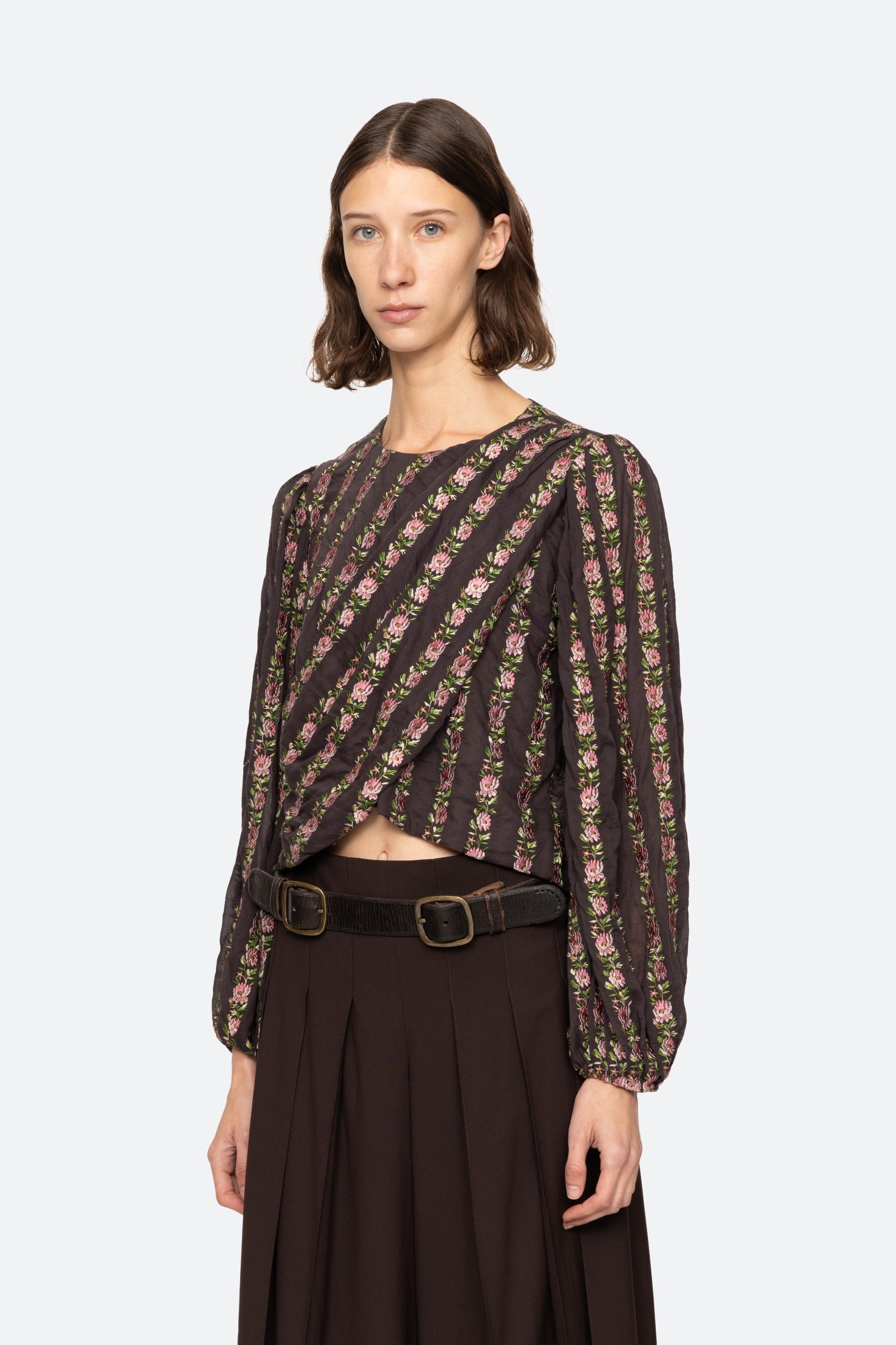 SYBIL EMBROIDERY L/SLV BLOUSE (D2)