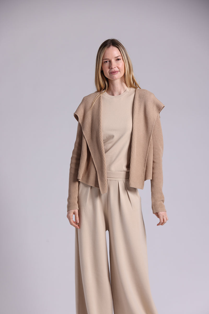 9264 Cotton Shaker Hooded Flyaway Cardigan