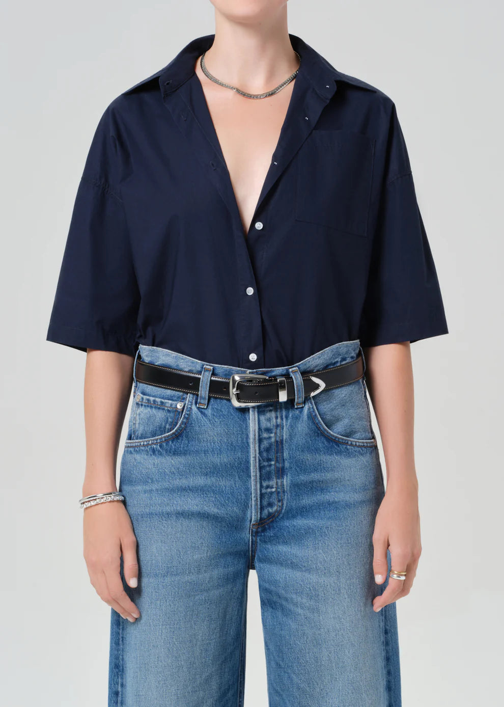 Citizens Of Humanity Frances Cropped Cape Button Up