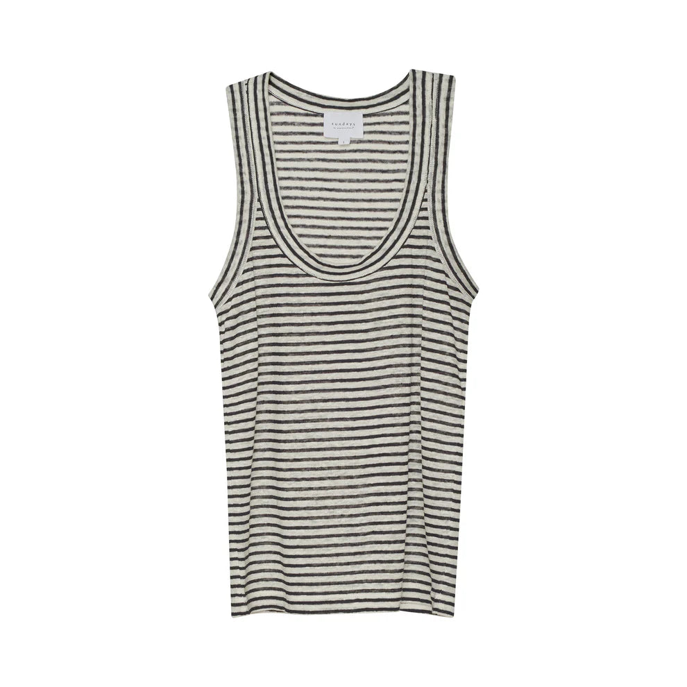 Sundays Stripe Linen Danny Tank