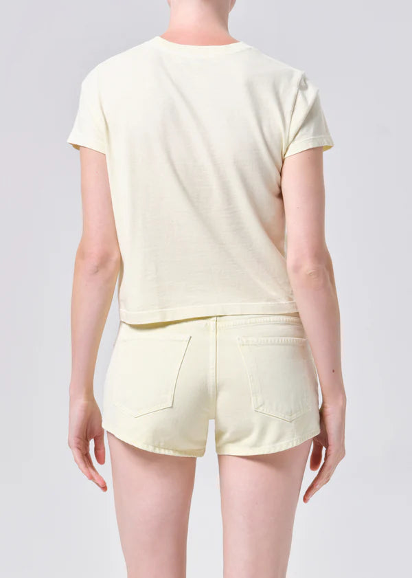 Agolde Adine Tee - Lemon Drop