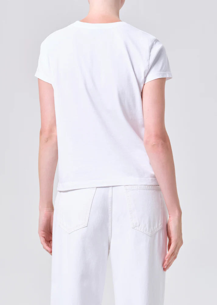 Agolde Long Line Adine Tee - White