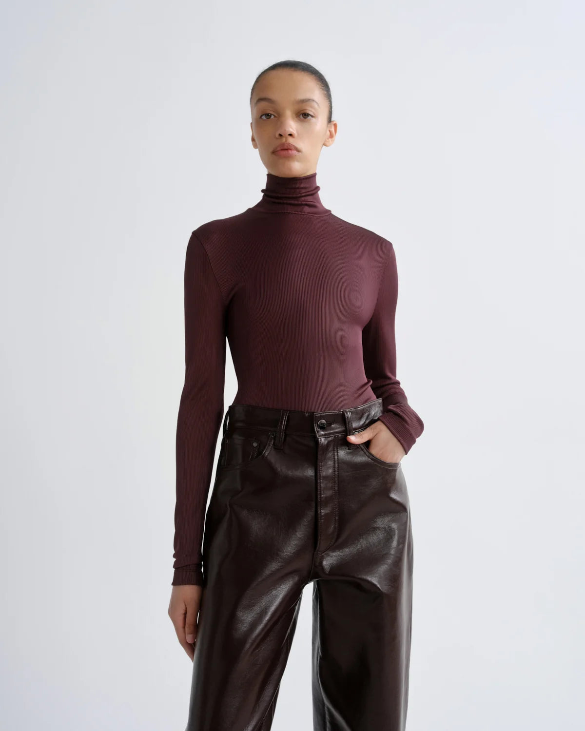 Agolde Carlyle Turtleneck - Corinth