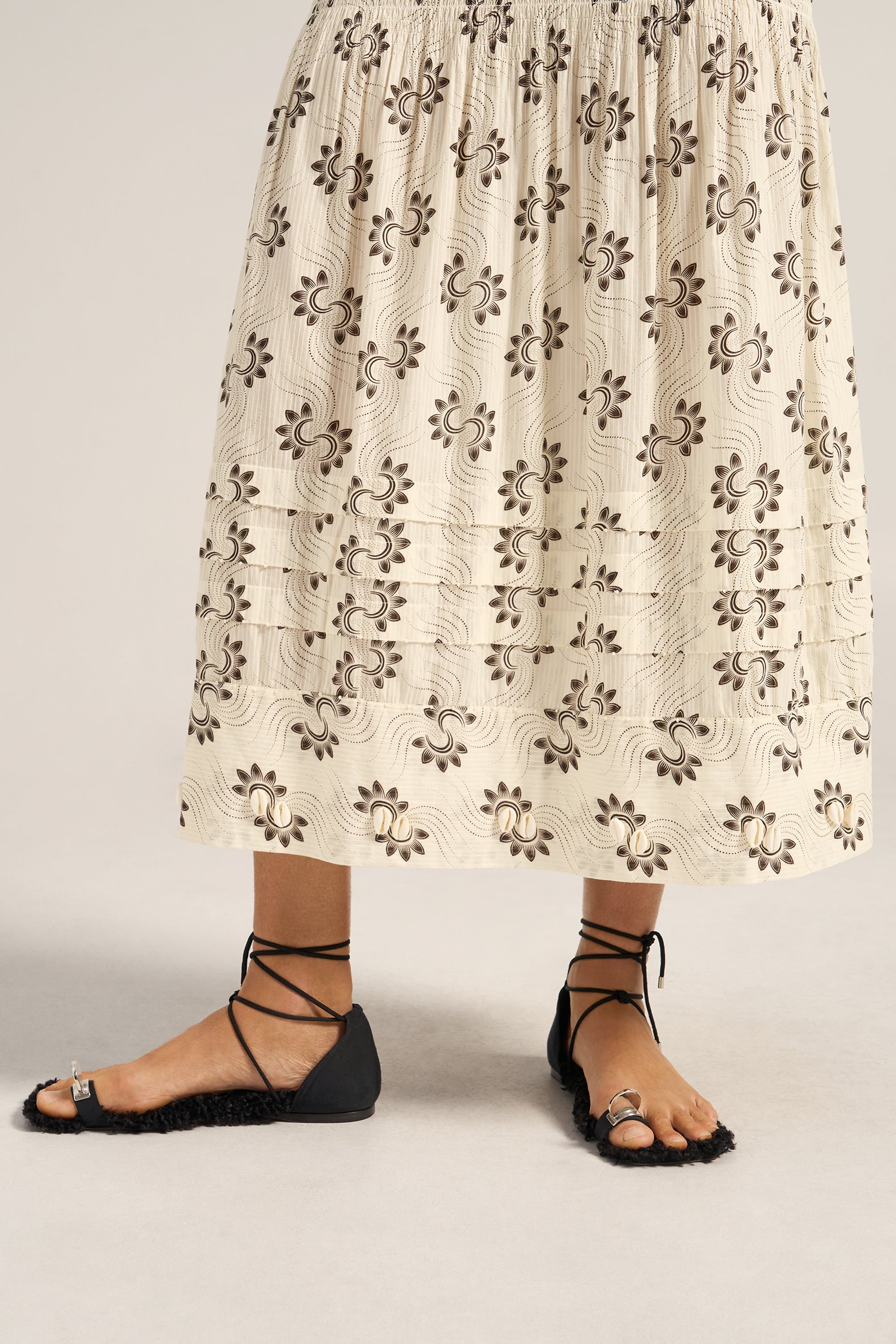 CERES SKIRT - SHELL STRIPE VOILE