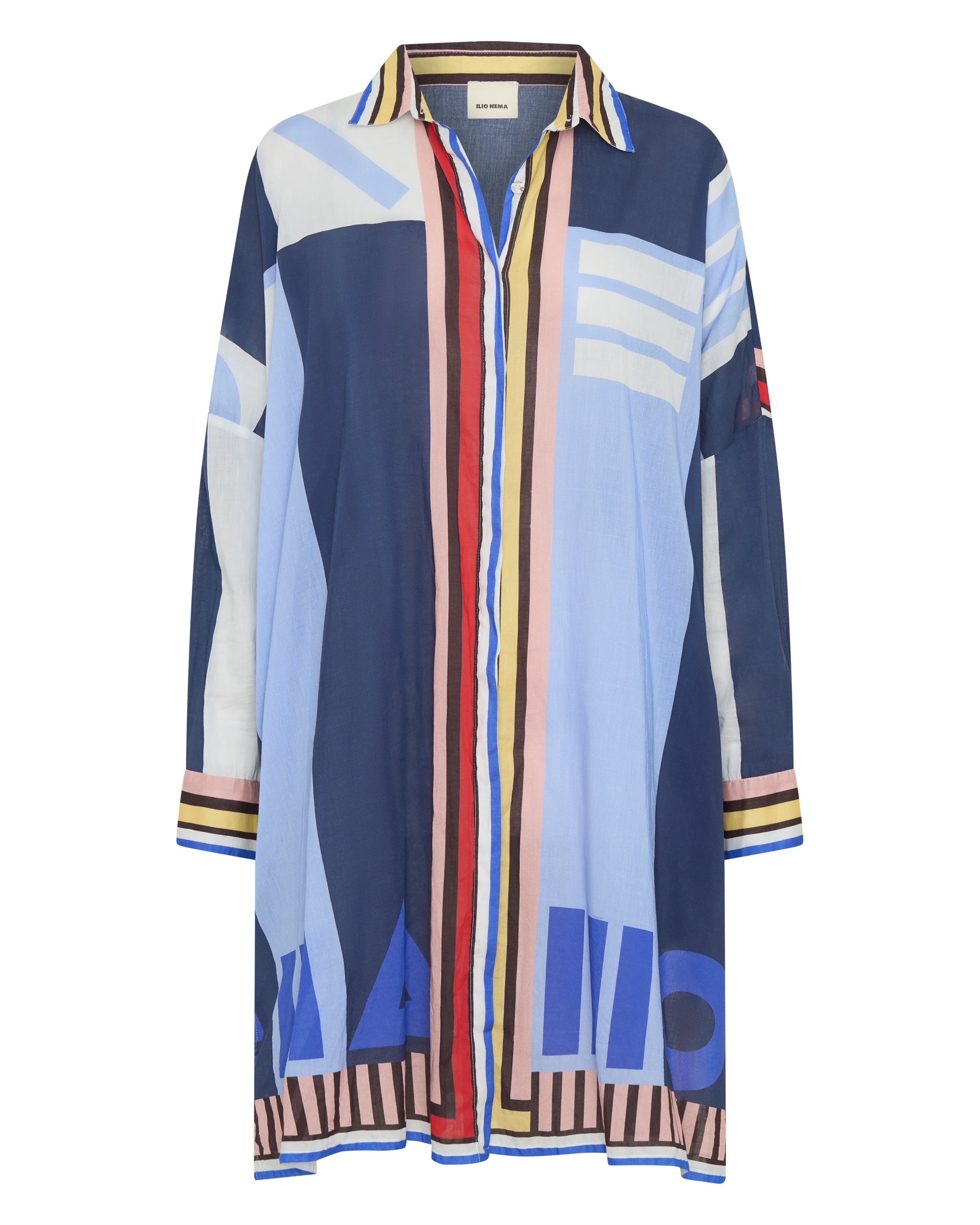 ARTEMIS SHIRT - BLUE SARONG VOILE