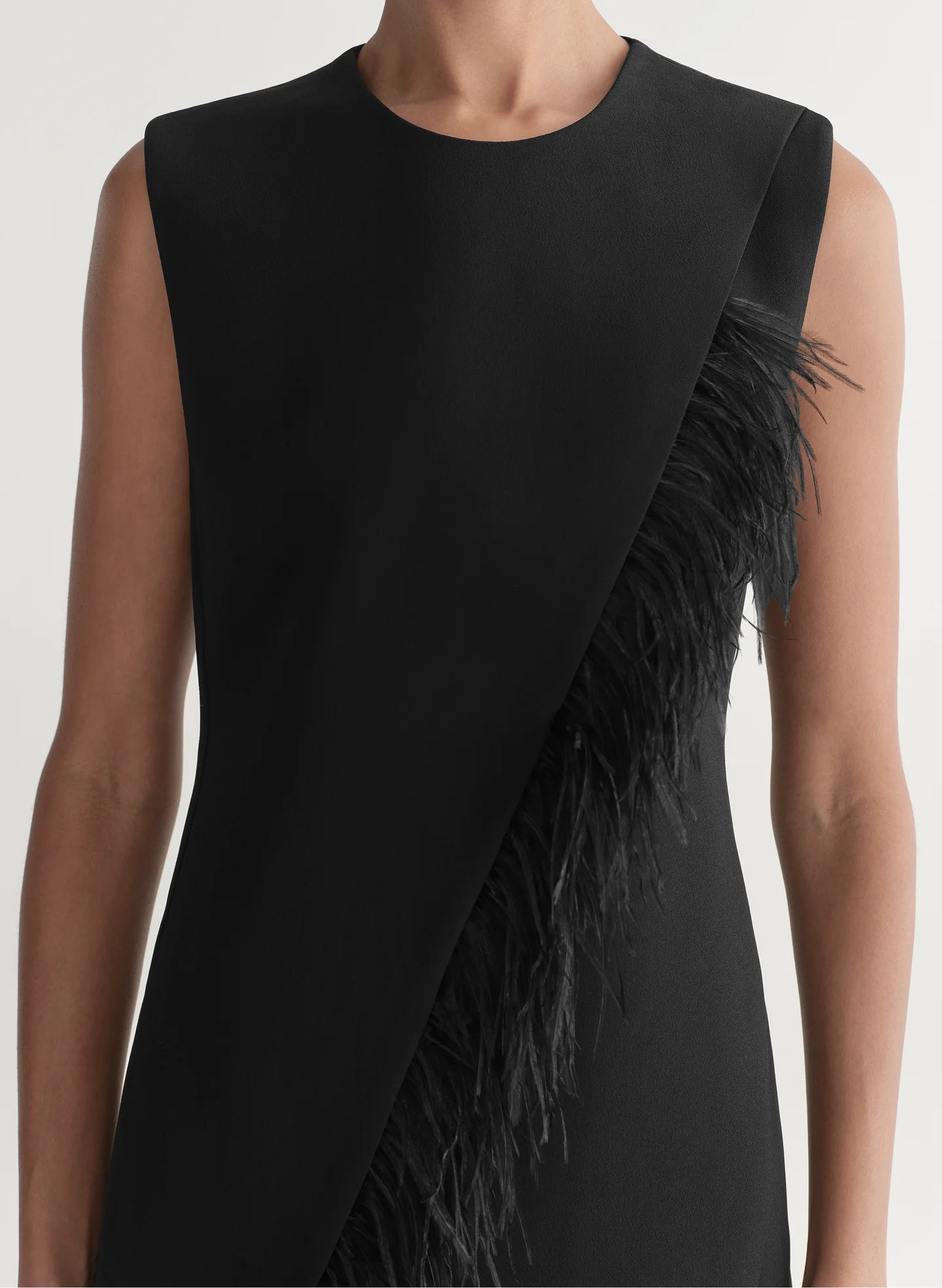 A.L.C. Beck Feather Trimmed Mini Dress
