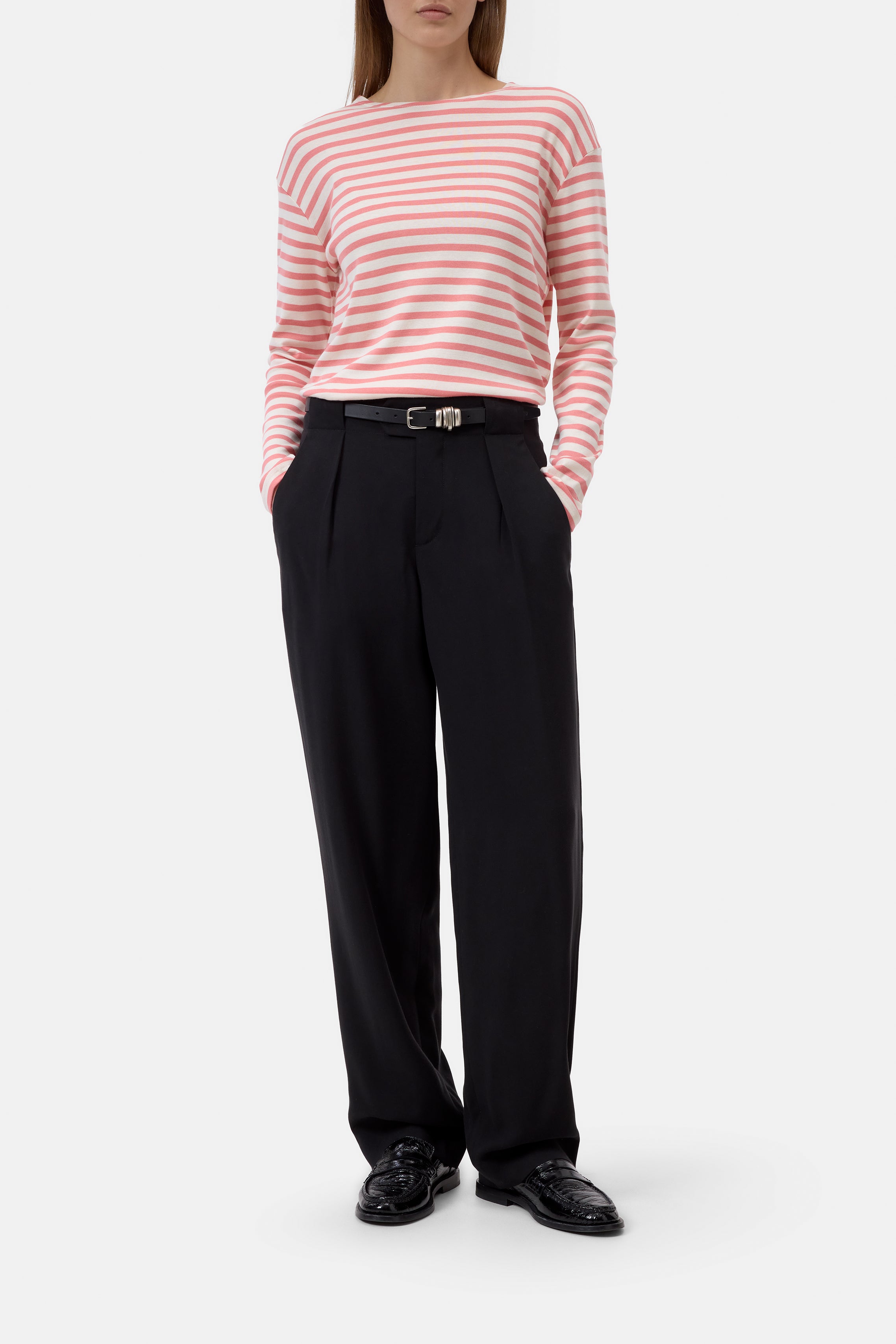 CLOSED Striped Cotton Longsleeve - Sorbet Pink