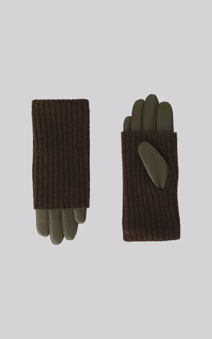SOIA & KYO Carmel-L Leather Gloves - Espresso