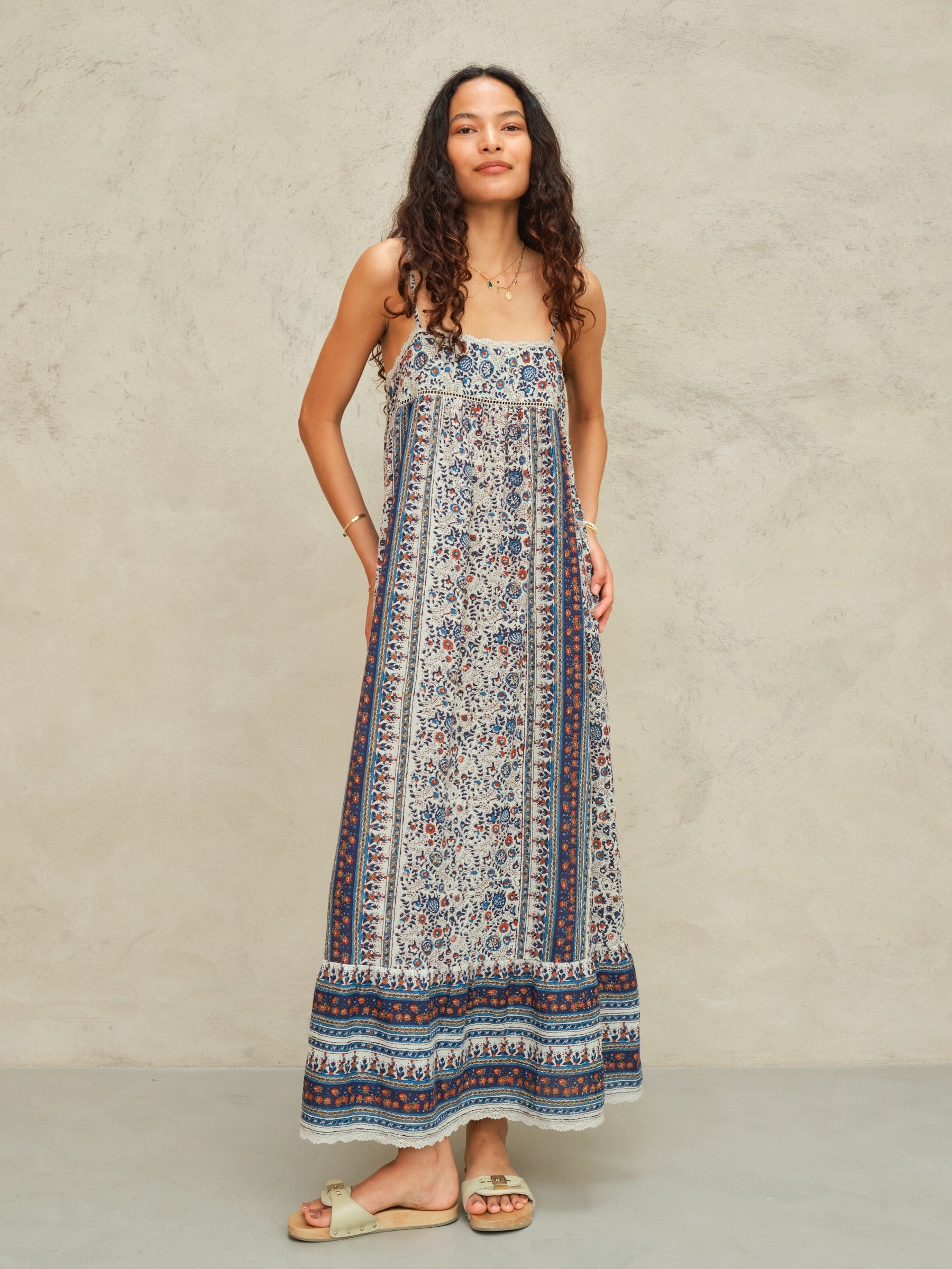 CASS PRINT MAXI S/DRESS