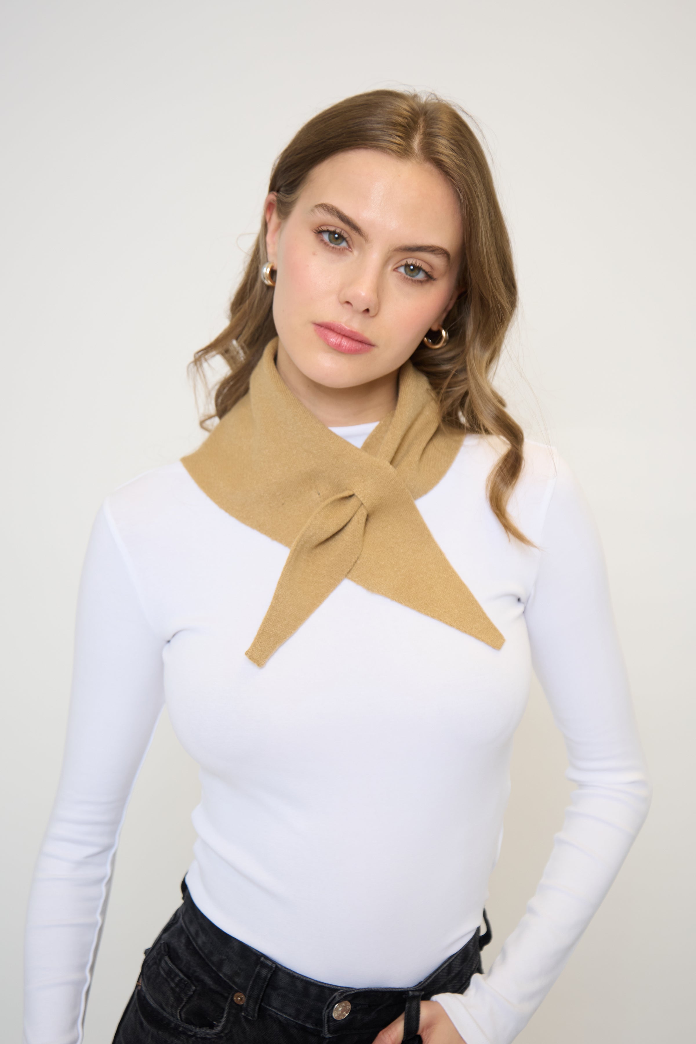 Central Park West Daphne Triangle Scarf - Khaki