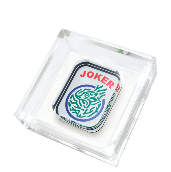 Tara Wilson Designs Cocktail Napkin Holder - Mahjong Joker