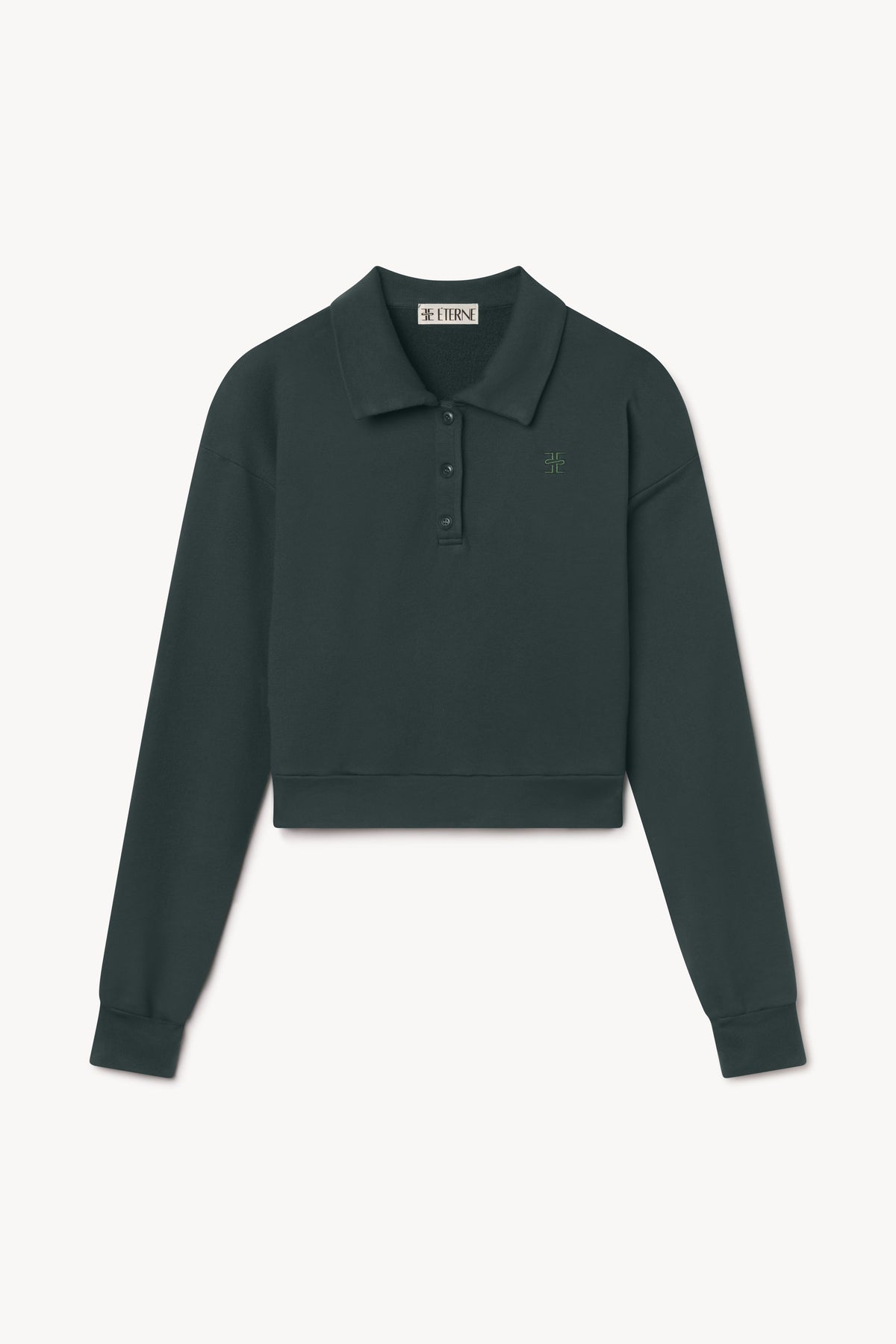 OFT3073 - CROPPED POLO SWEATSHIRT