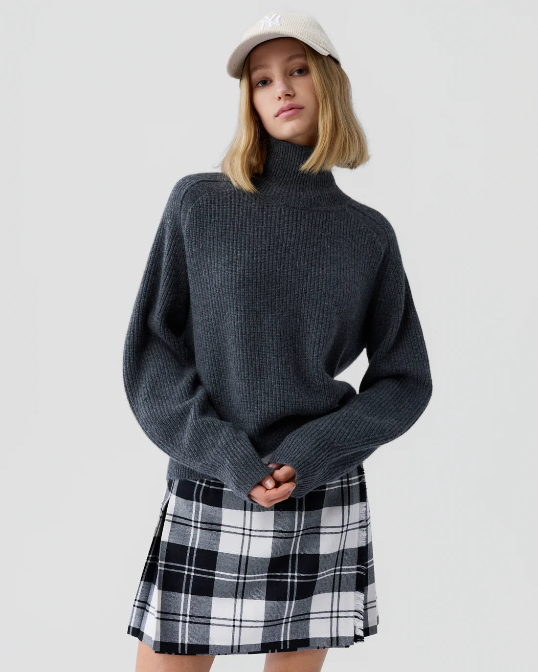 Guest In Residence Cropped Rib Turtleneck