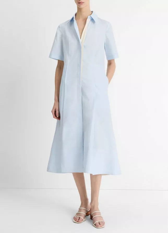 Vince Canvas Tape Cotton Shirt Dress