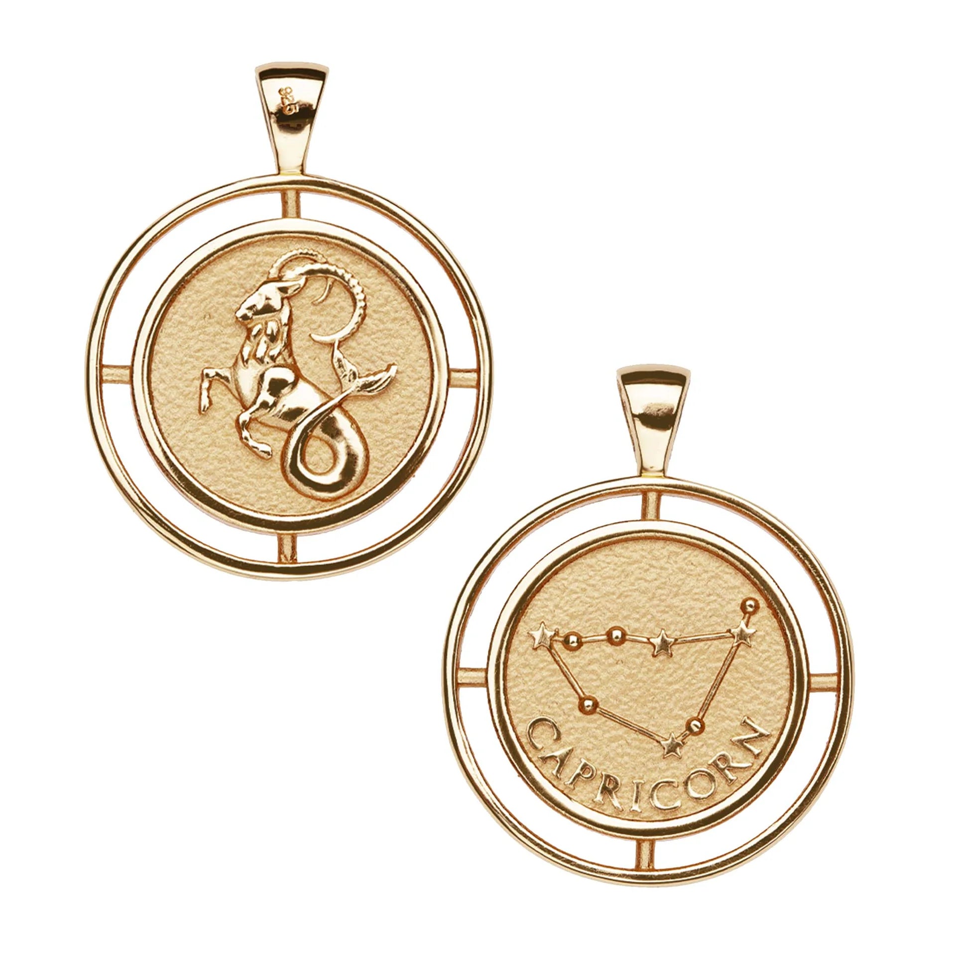Jane Win Capricorn JW Zodiac Pendant Coin