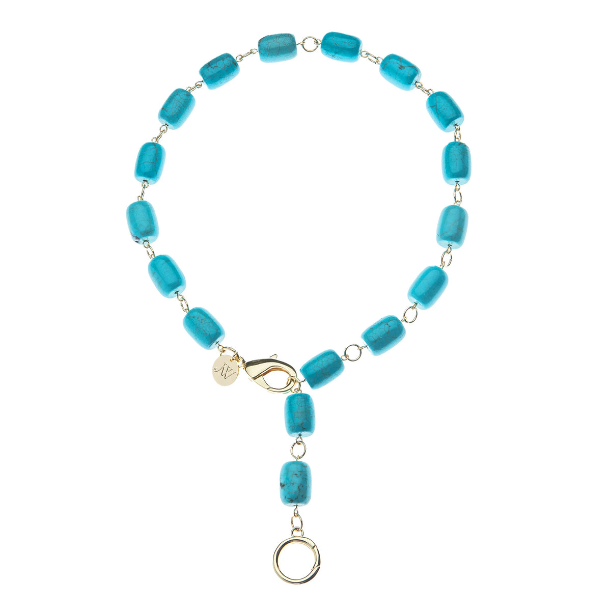Jane Win Chunky Turquoise Lariat Necklace