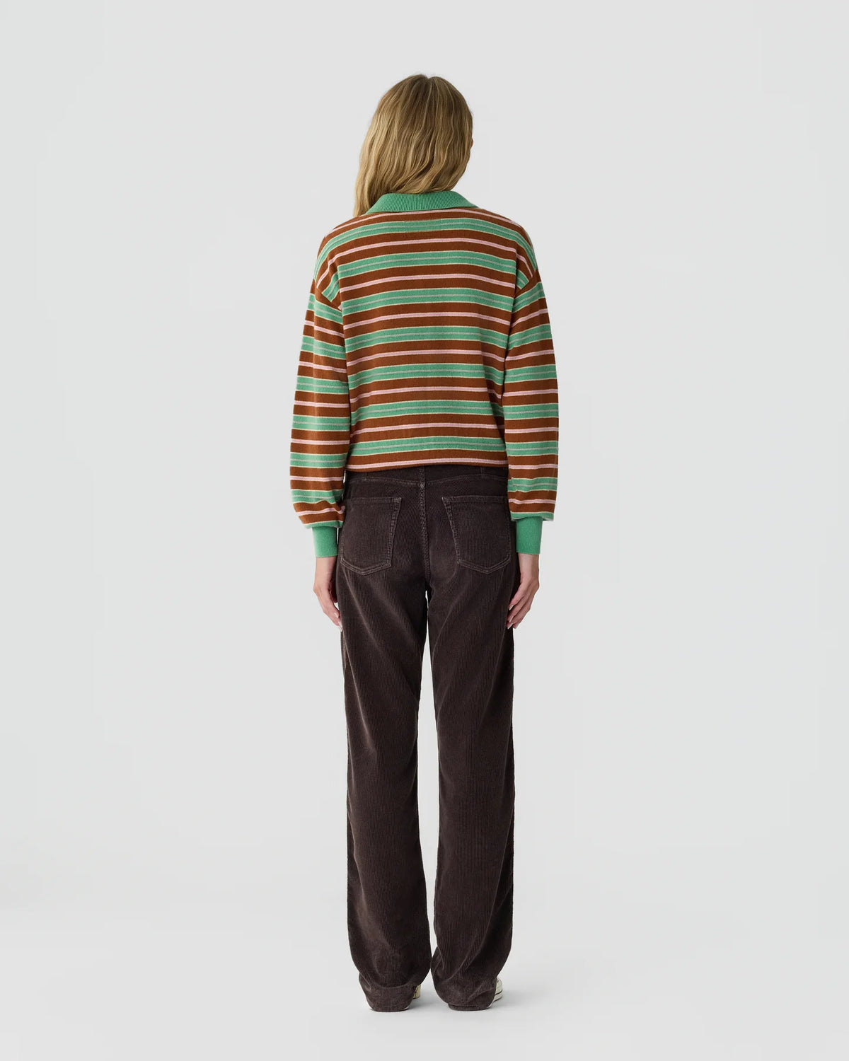 Guest In Residence Collegiate Stripe Polo - Highland Combo