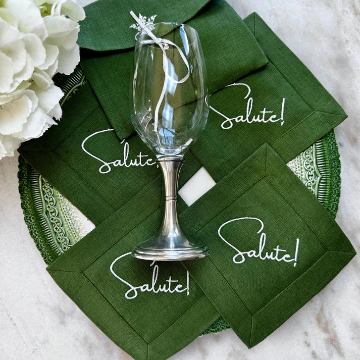 Arte Italica Salute Linen Cocktail Napkin Set (4)