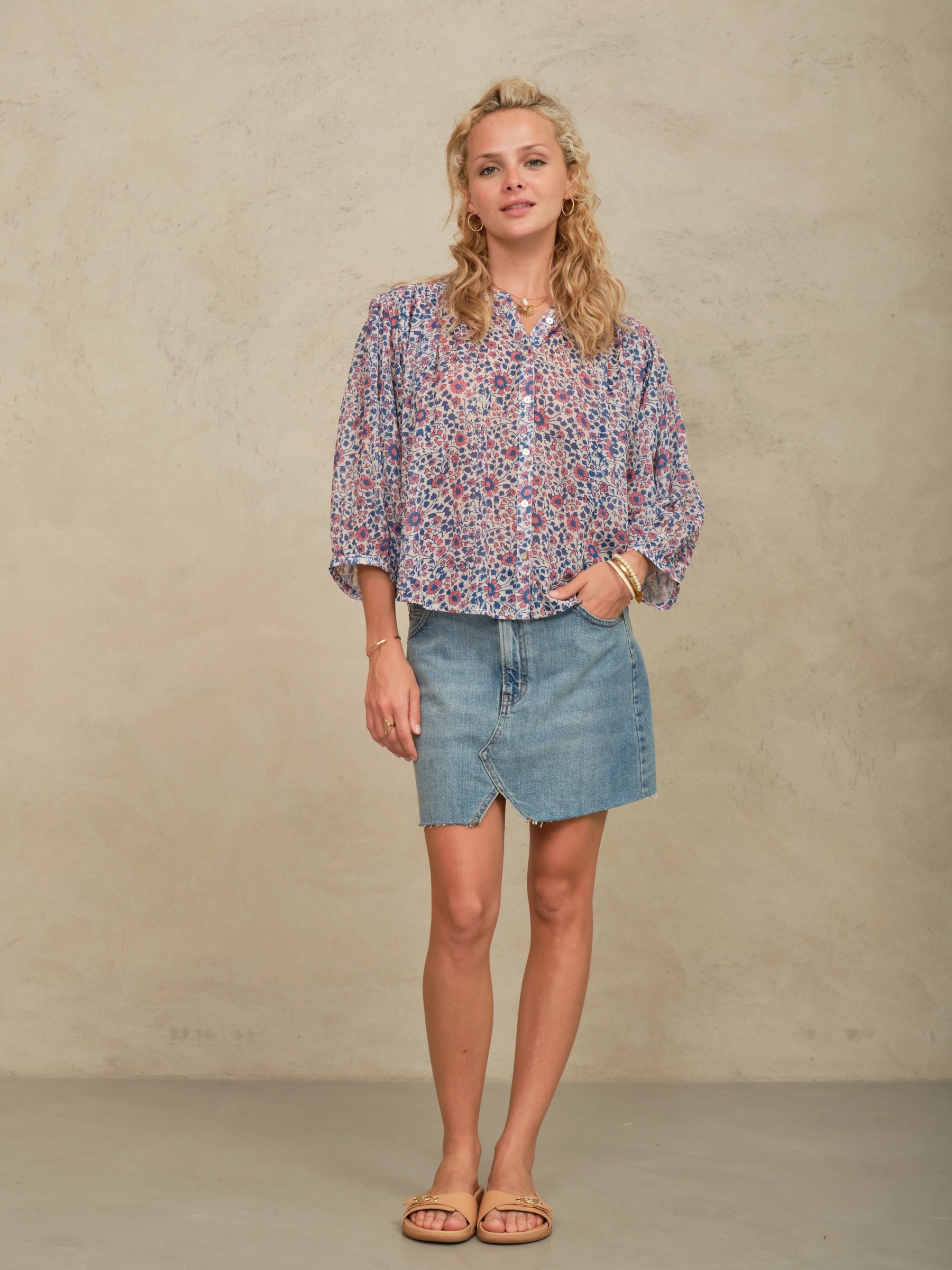 DELLA PRINT L/S TOP